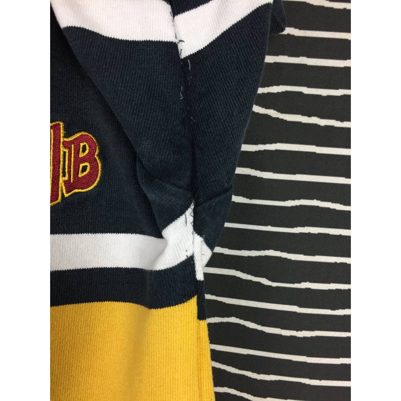 Barbarian × Vintage Vtg 90s Barbarian Rugby Wear Classic Striped Polo Tee Size US S / EU 44-46 / 1 - 4 Thumbnail