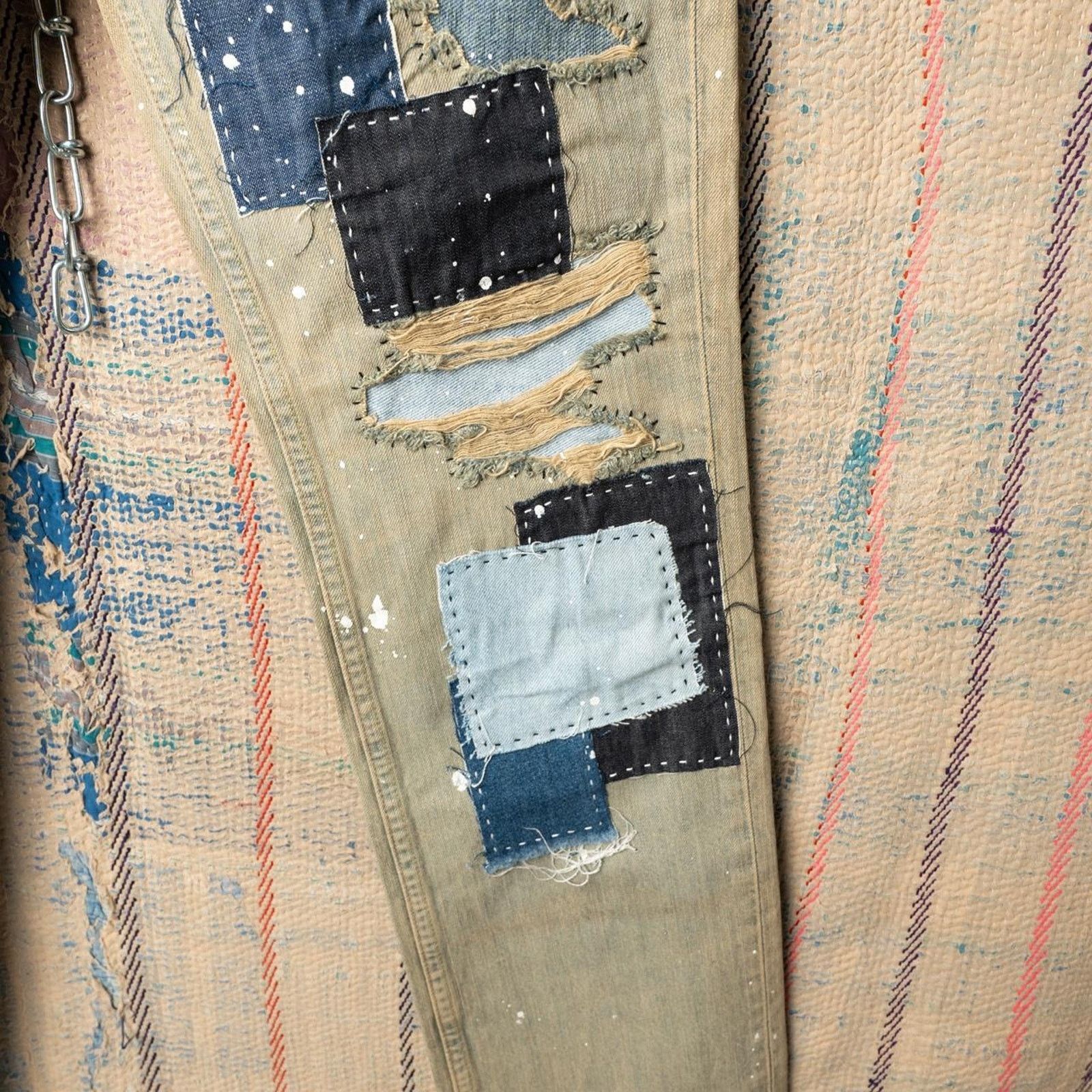 Levi's Custom levis 511 patchwork jeans 34 x 32 Size US 34 / EU 50 - 5 Thumbnail