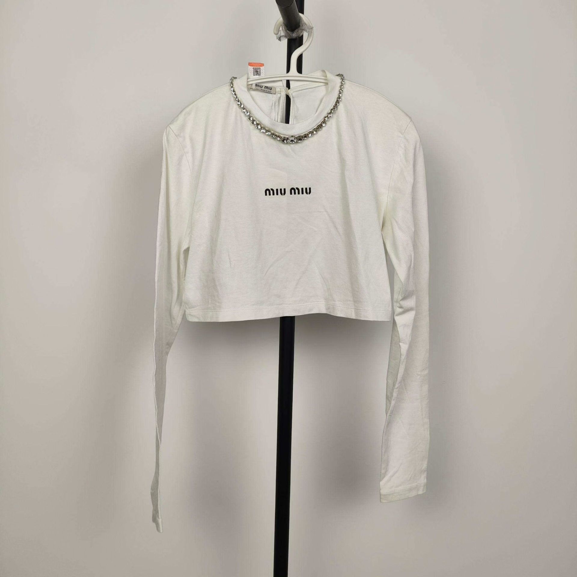 Miu Miu Miu Miu White T-Shirt XS Women Size XS / US 0-2 / IT 36-38 - 1 Thumbnail