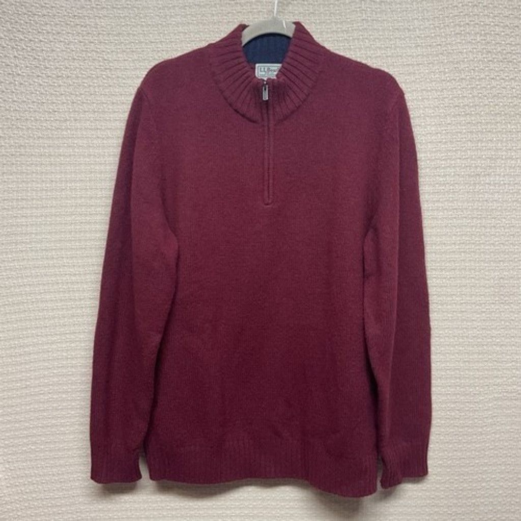L.L. Bean L.L. Bean Elbow Patches Wool 1/4 Zip Sweater Men L Reg. Size US L / EU 52-54 / 3 - 1 Thumbnail
