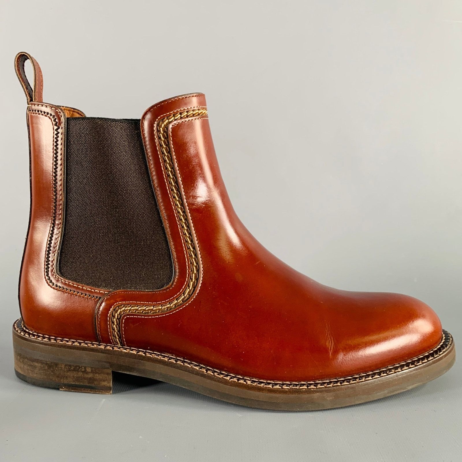Lanvin LANVIN Size 9 Cognac Brown Leather Pull On Boots Size US 9 / EU 42 - 2 Thumbnail