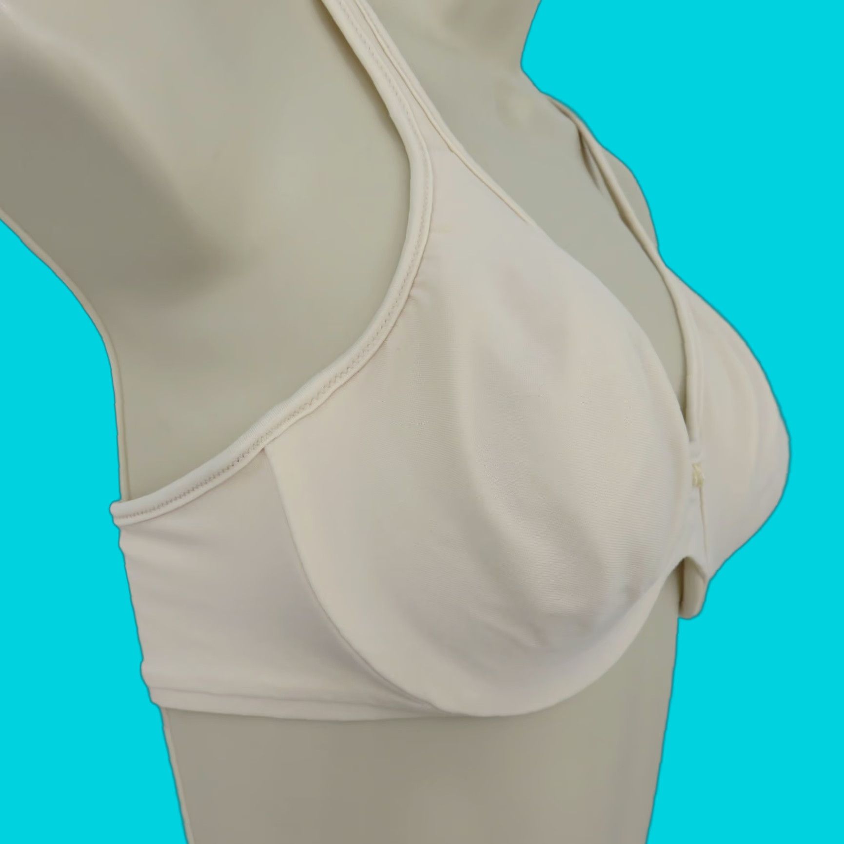 Vintage Bali Bra 36B Cream Solid Underwire Unlined Style 3383 Passion for Comfort Women Size ONE SIZE - 1 Thumbnail