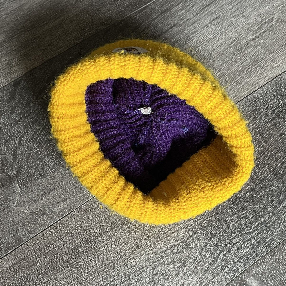 NFL Vintage 1970s NFL Minnesota Vikings Puff 2 Tone Beanie Wool Size ONE SIZE - 8 Thumbnail