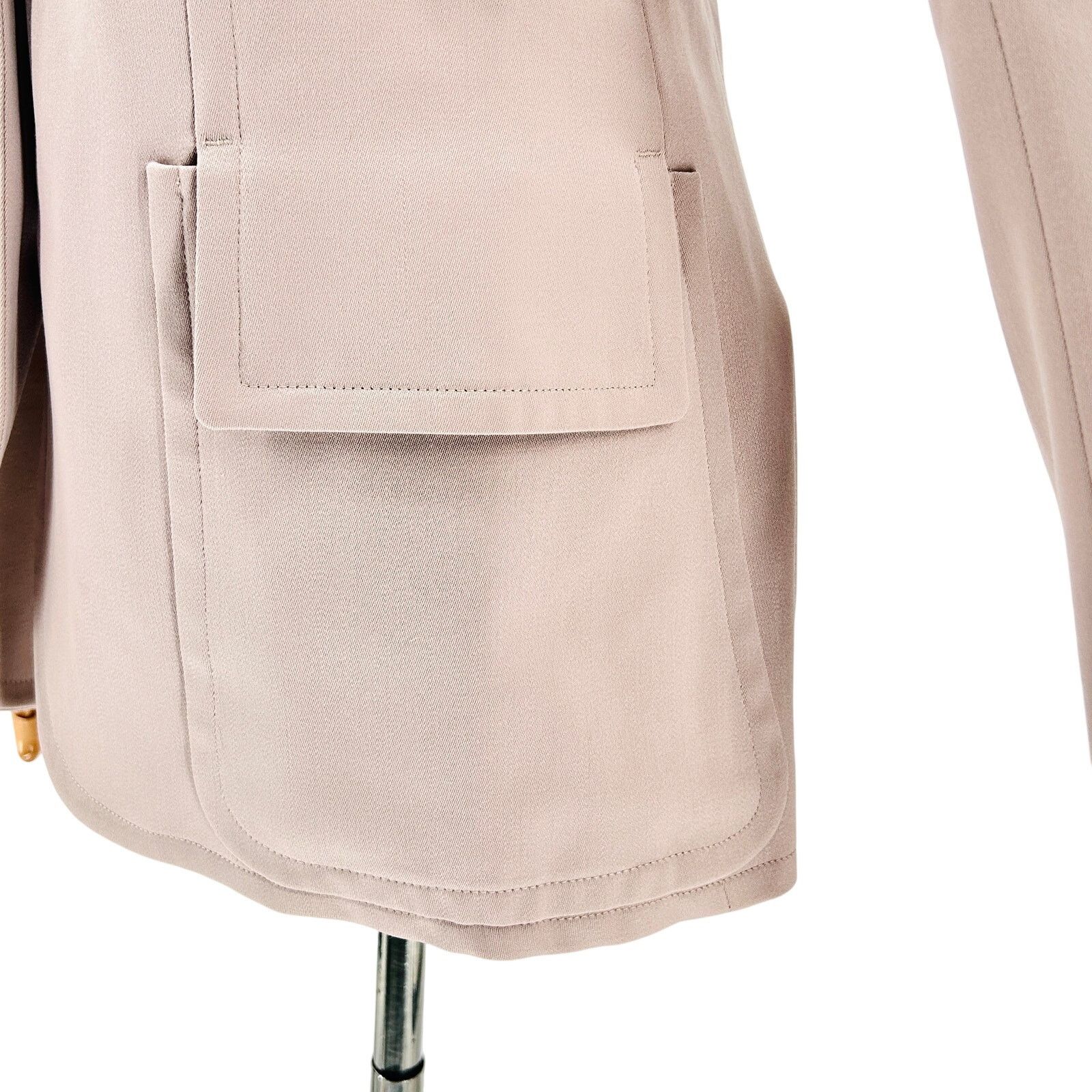 Yves Saint Laurent Vintage 90s Mauve Wool Blazer Trouser Power Suit Size S / US 4 / IT 40 - 4 Thumbnail