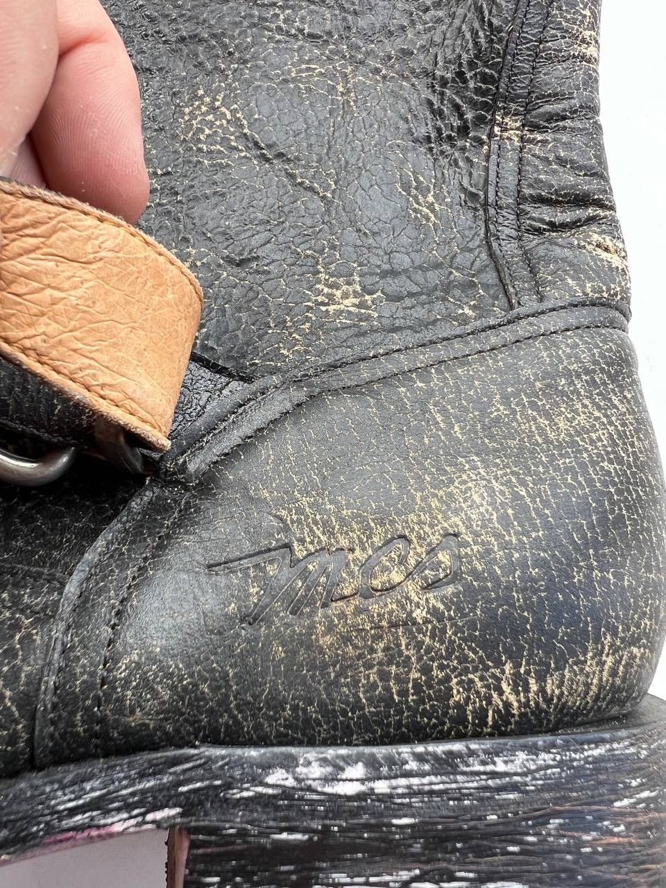 If Six Was Nine Marlboro Cowboy Distressed Ankle boots Vintage A.S. 98 Style Size US 5.5 / EU 38 - 20 Thumbnail