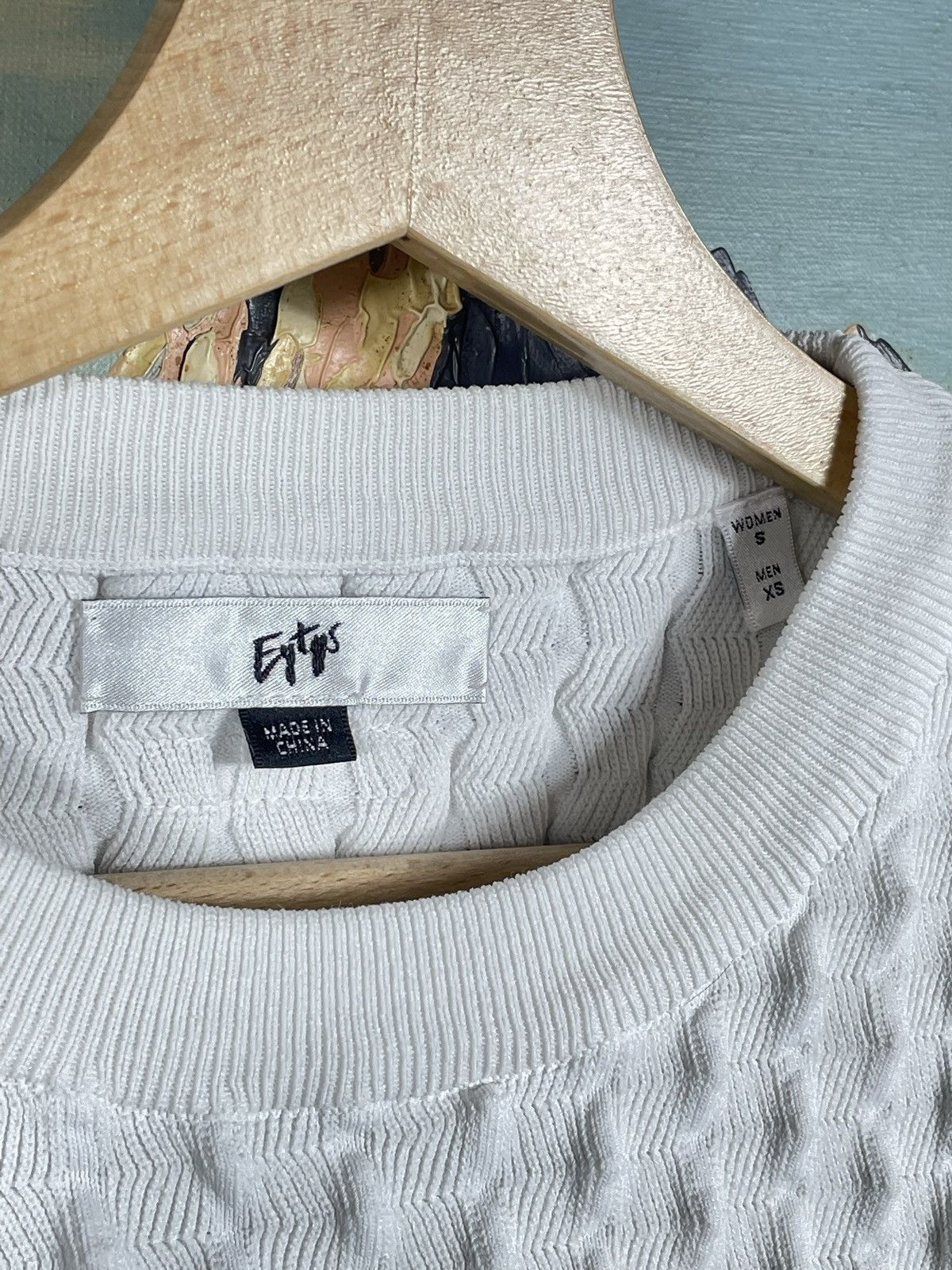 Designer × Eytys Eytys White Ribbed Spikes Sweatshirt Crewneck Sweater Size US XS / EU 42 / 0 - 5 Thumbnail