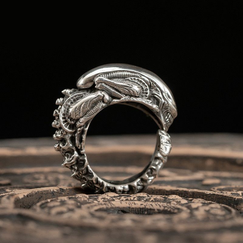 Other Resizable Retro Skull Alien Ring Size ONE SIZE - 4 Thumbnail