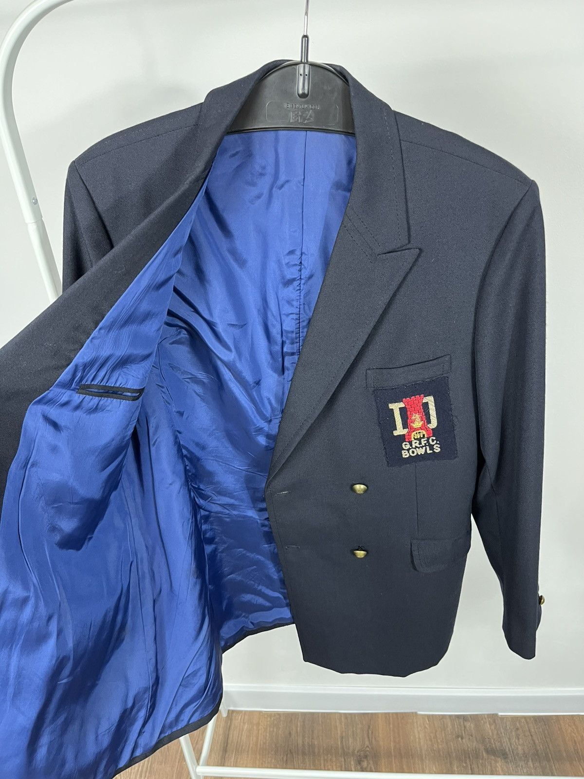 Other Vintage GRFC Bowls Double Breasted Blazer Navy Wool Blend Size 40R - 8 Thumbnail
