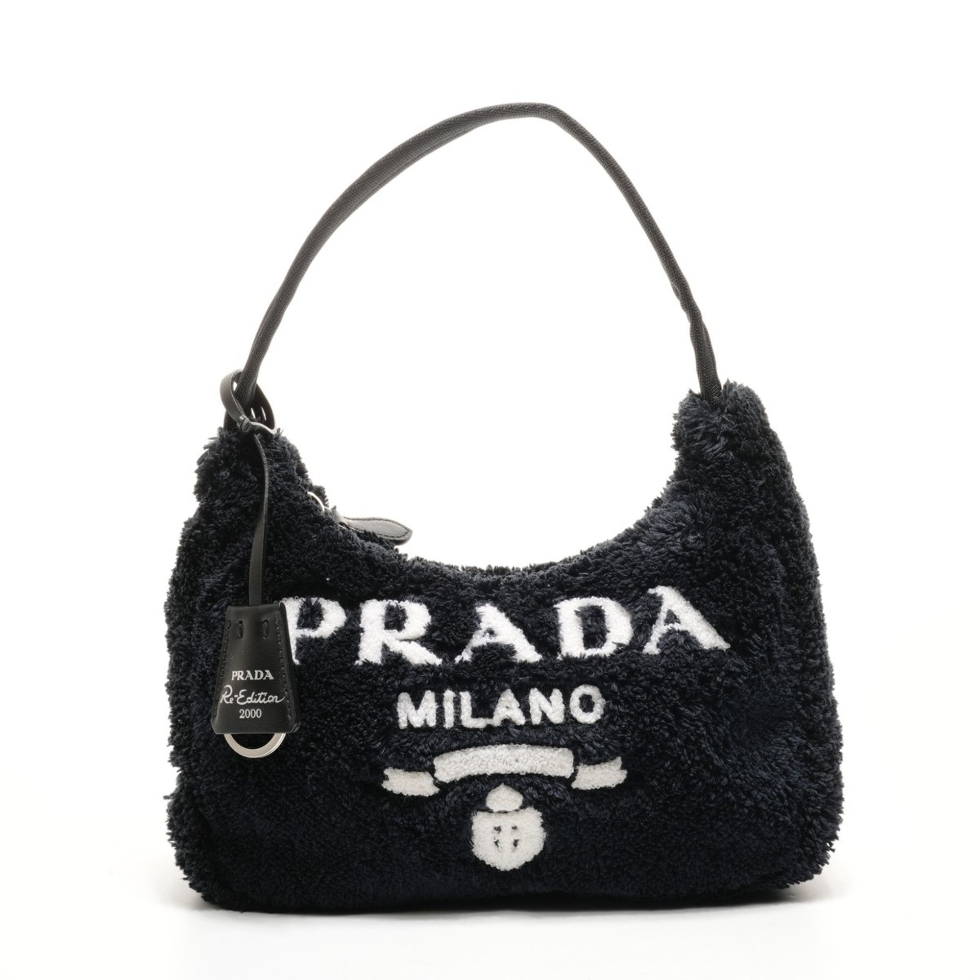 Prada Prada Terry Mini 2000 Re-Edition Hobo Handbag in Black Size ONE SIZE - 1 Thumbnail