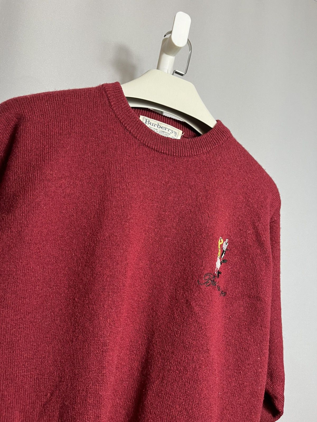 Burberry Burberry’s golf Mens knit sweater 100% Lamswool 80s 90s Size US M / EU 48-50 / 2 - 2 Thumbnail