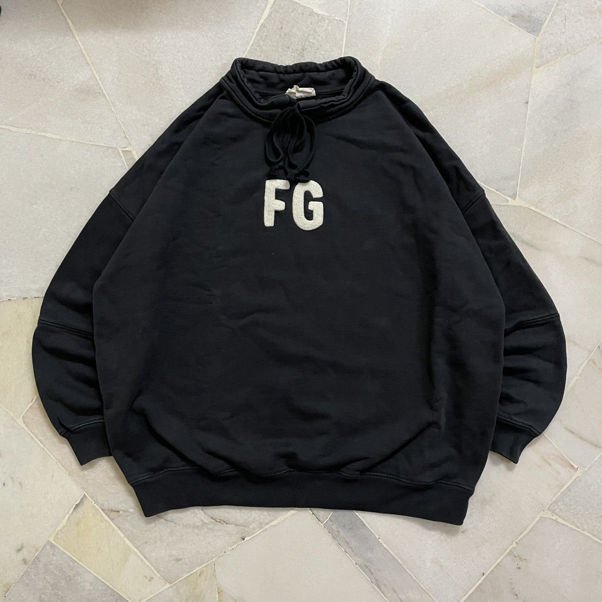 Fear of God FEAR OF GOD Black Everyday FG Mock Neck Pullover Sweater Size US XL / EU 56 / 4 - 2 Thumbnail