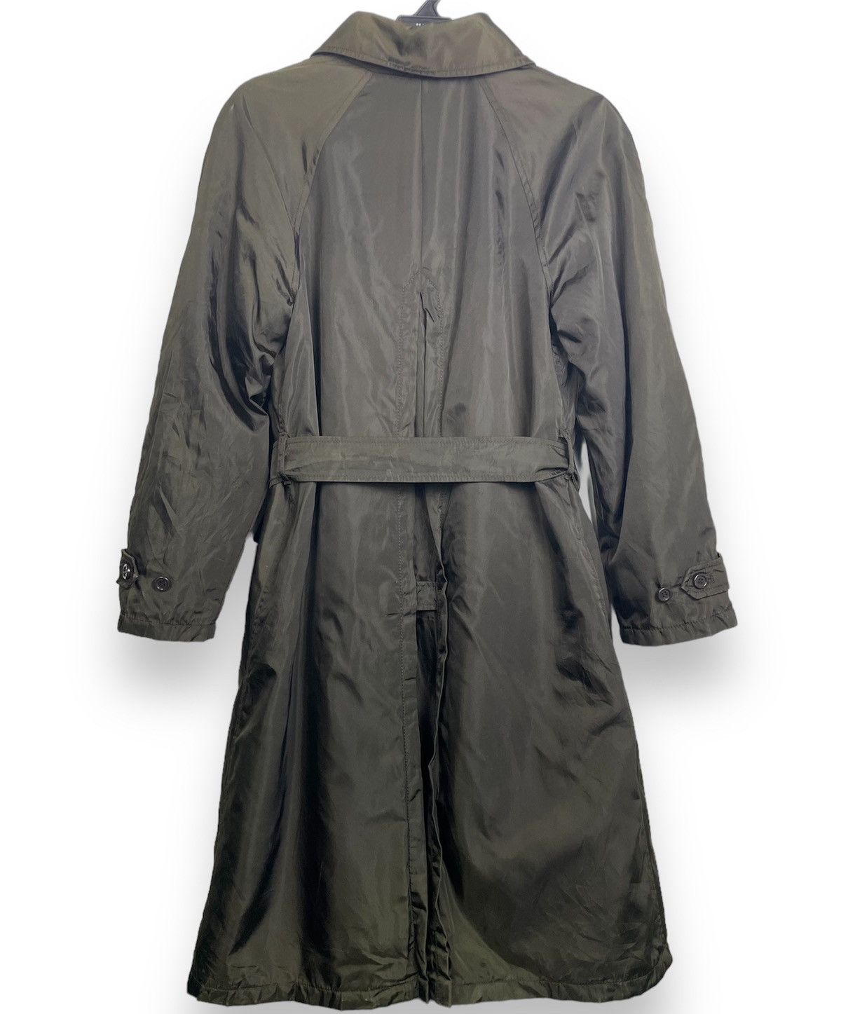 Prada 🔥Rare Prada Double Breasted Belted Nylon Trech Coat Size L / US 10 / IT 46 - 13 Thumbnail
