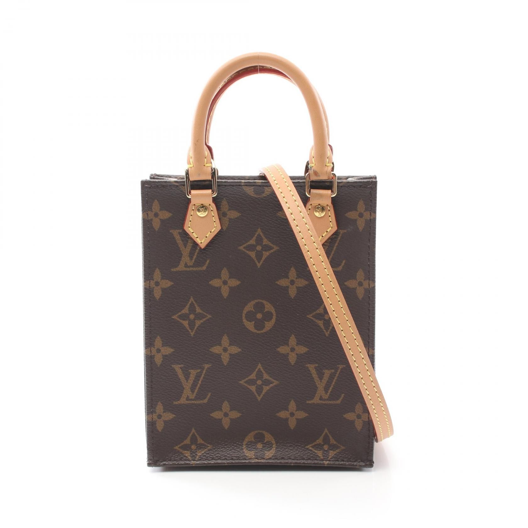 Louis Vuitton Louis Vuitton Petit Sac Plat Monogram Handbag Canvas Handbag M69442