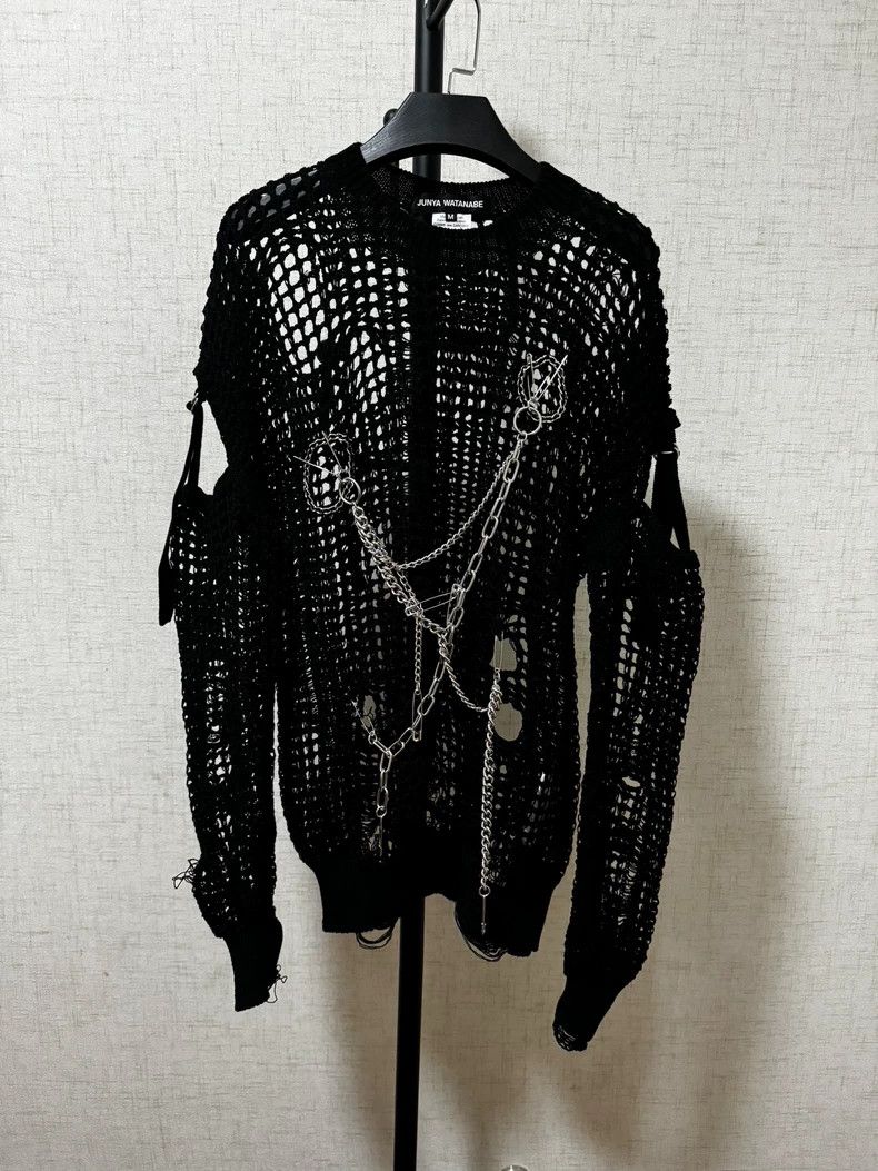 Comme des Garcons Comme Des Garcons Black Mesh Chain Blouse Size M / US 6-8 / IT 42-44 - 1 Thumbnail