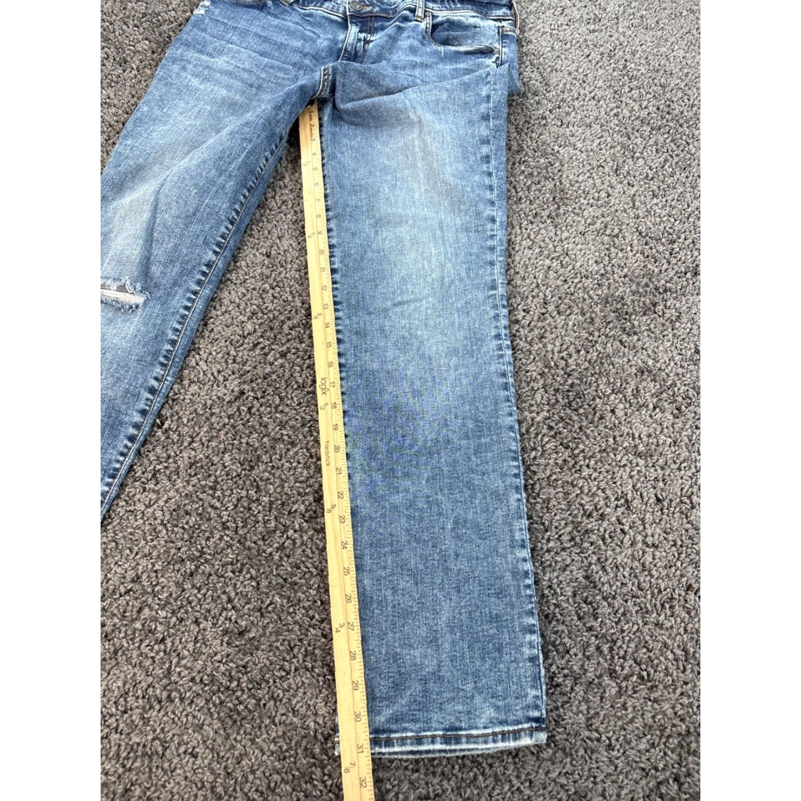 Vintage KUT from the Kloth Catherine Boyfriend Jeans Size 14 Blue Mid Rise 31in Inseam Regular 5-Pocket Denim Stretch Woman Size 36" / US 14 / IT 50 - 2 Thumbnail
