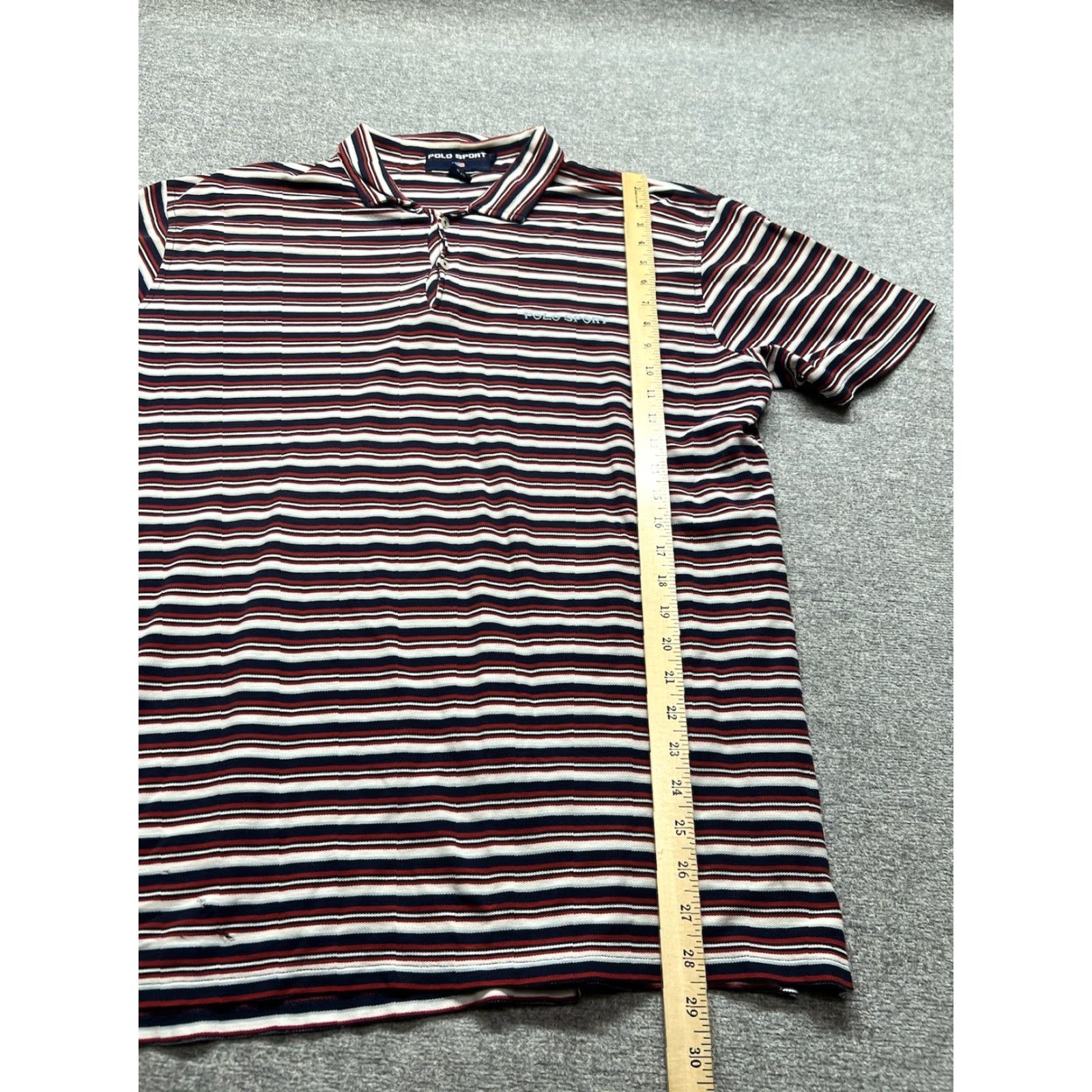 Ralph Lauren VINTAGE Polo Golf Sport Ralph Lauren Mens Extra Large Shirt Striped Red Pony Cotton Size US XL / EU 56 / 4 - 6 Thumbnail