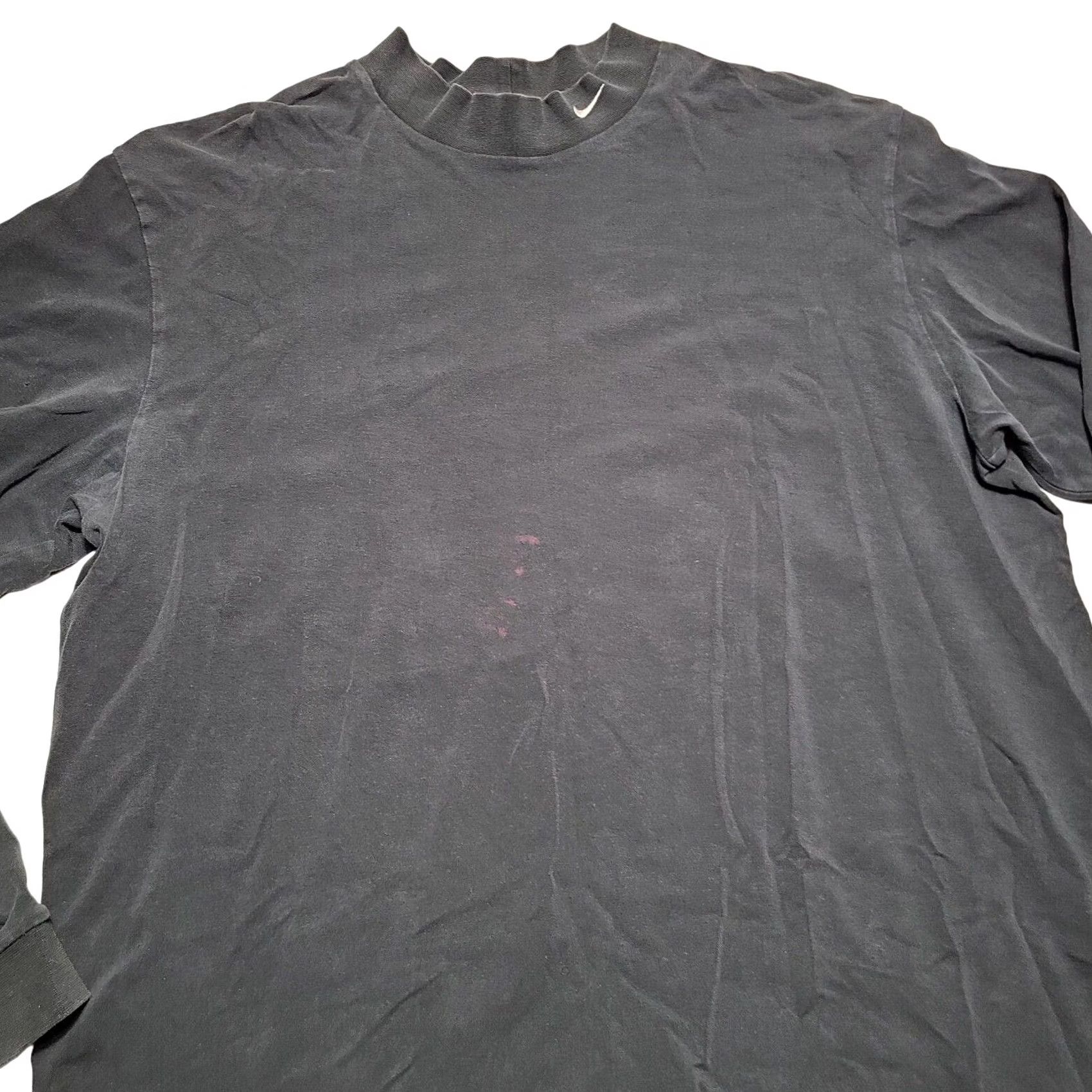 Nike Nike Mock Neck Long Sleeve Shirt Black Spandex Y2K 90s Retro Mens Large Size Regular Stretch Cotton Size US L / EU 52-54 / 3 - 2 Thumbnail