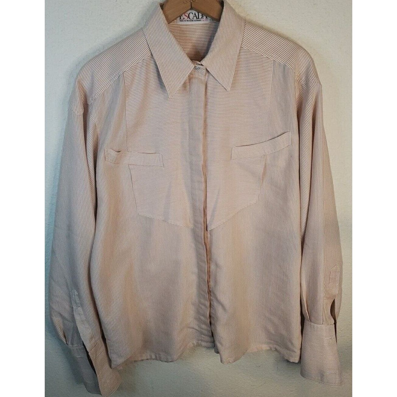 Other 70s 1960s ESCADA Button Up Dress Shirt SIZE 40 WEST GERMANY Size S / US 4 / IT 40 - 1 Thumbnail