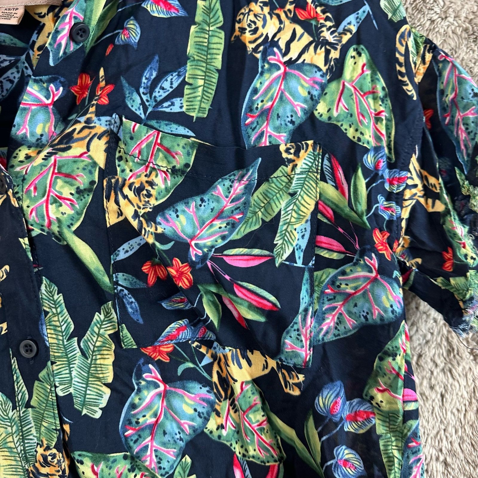 Other Philosophy Tropical Tiger Crop Shirt Top Fray Edge XS Size XS / US 0-2 / IT 36-38 - 5 Thumbnail
