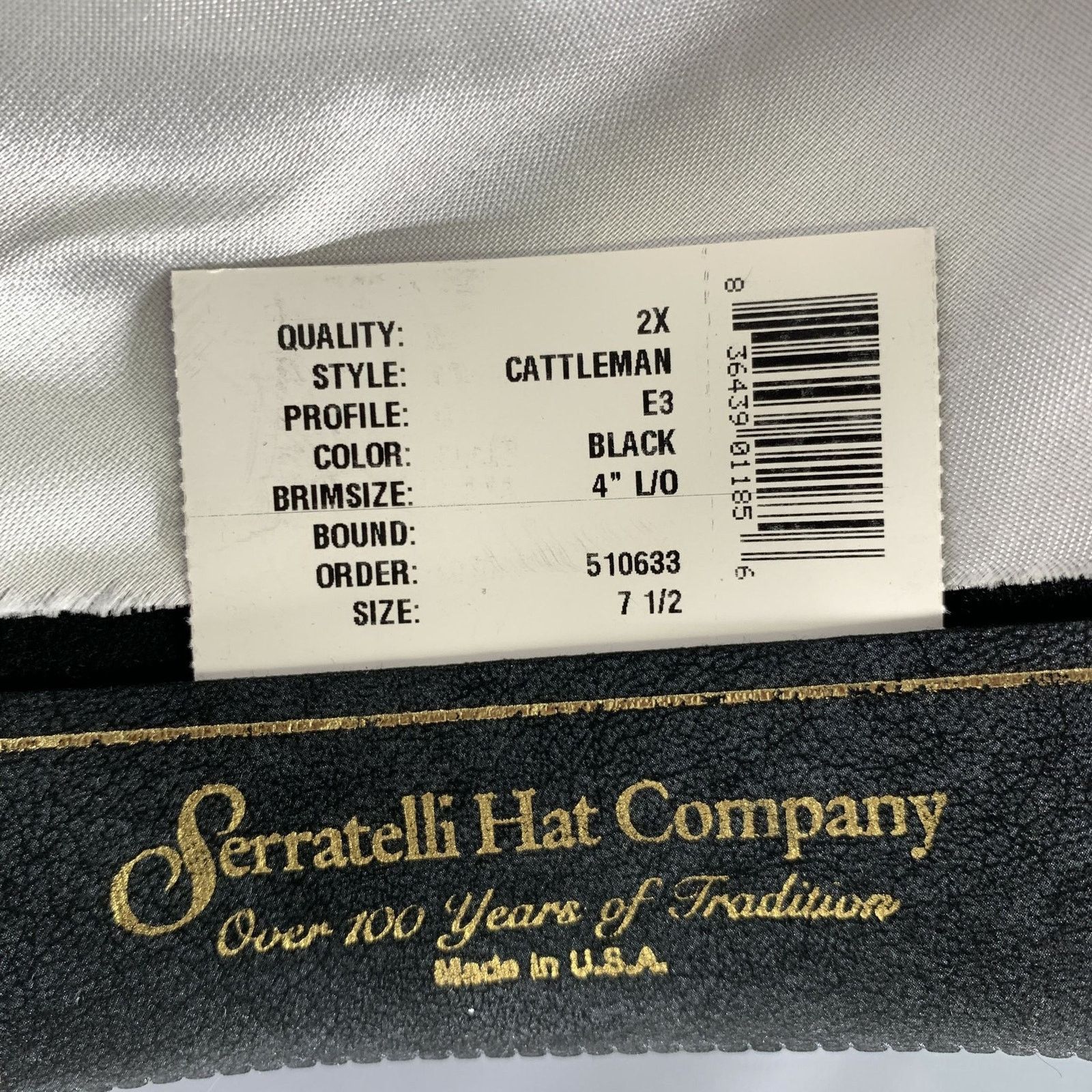 Other SERRATELLI Size 7.5 Black Cowboy Feather Hats Size ONE SIZE - 6 Thumbnail