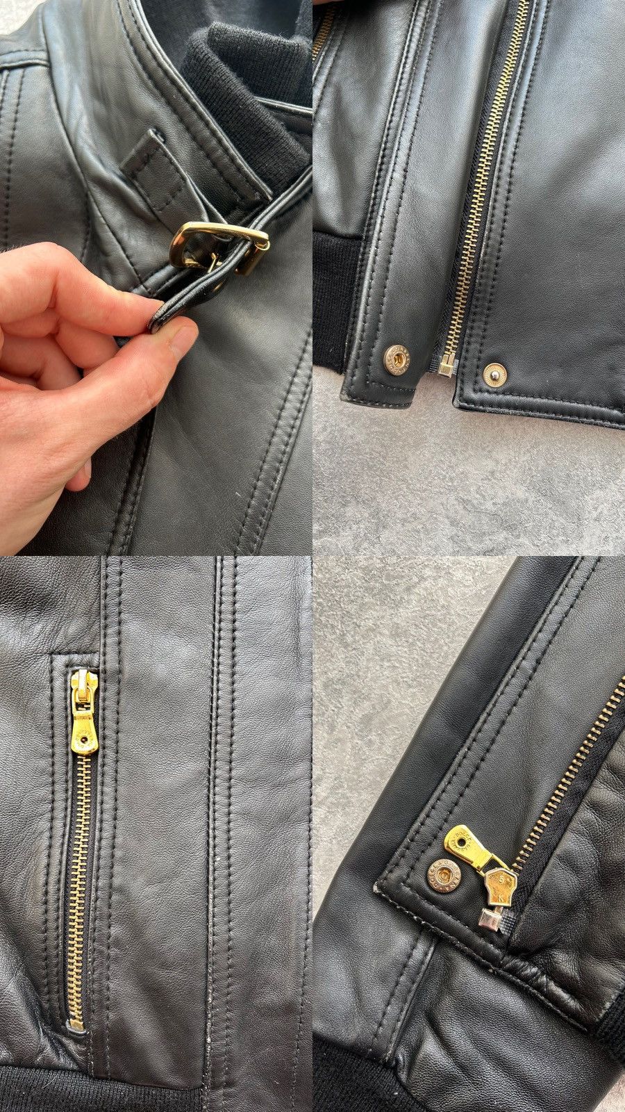 Dolce & Gabbana Dolce Gabbana Sheepskin Leather Moto Biker Jacket Size XS / US 0-2 / IT 36-38 - 15 Thumbnail