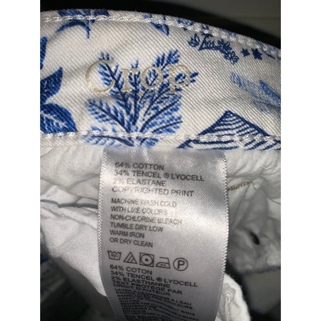 Tommy Bahama Tommy Bahama Women's Beach Hut Print Cropped Jeans 31x24 Size 31" - 3 Thumbnail