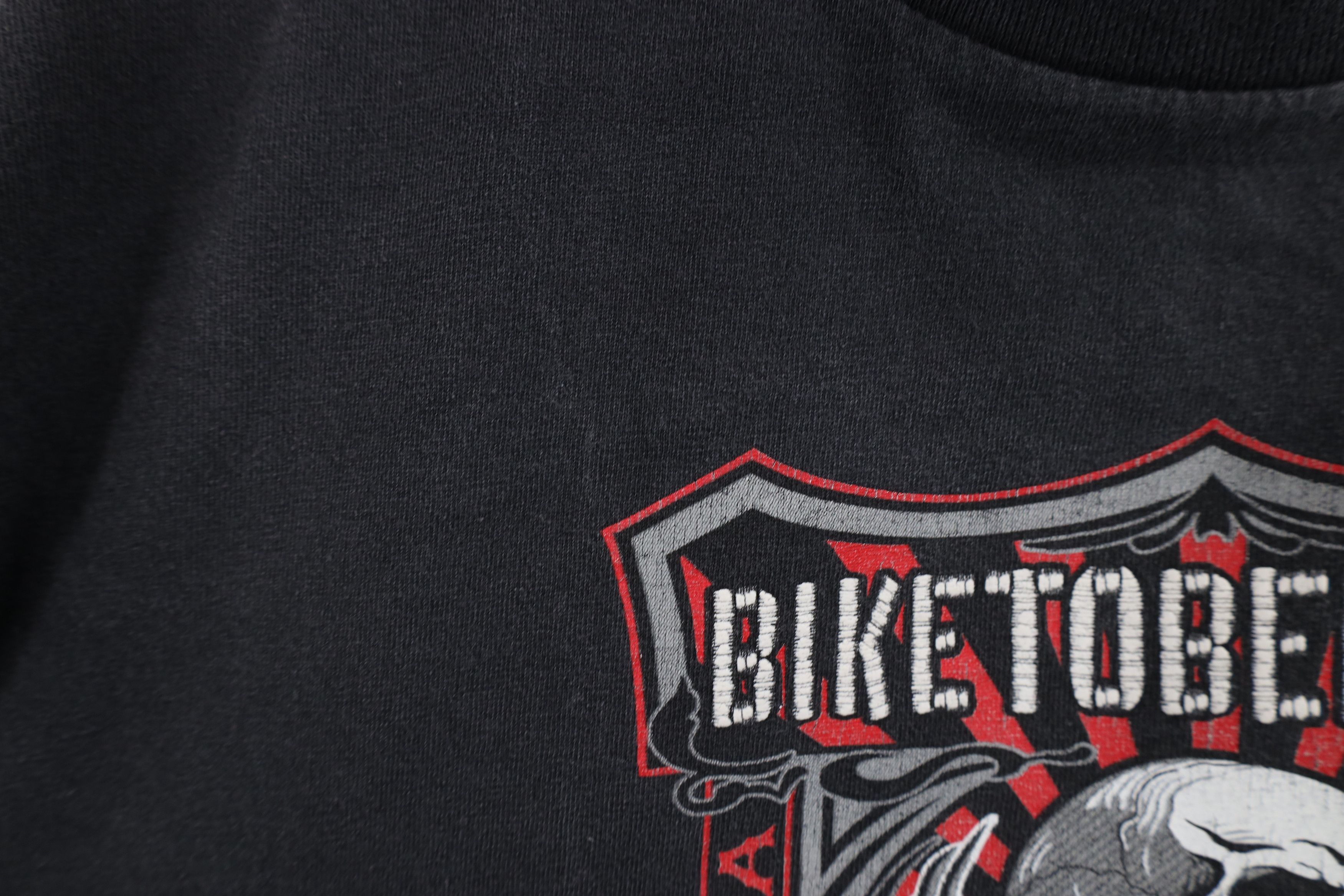 Vintage Vintage Y2K Biketoberfest Skeleton Long Sleeve T-Shirt Black Size US L / EU 52-54 / 3 - 7 Thumbnail