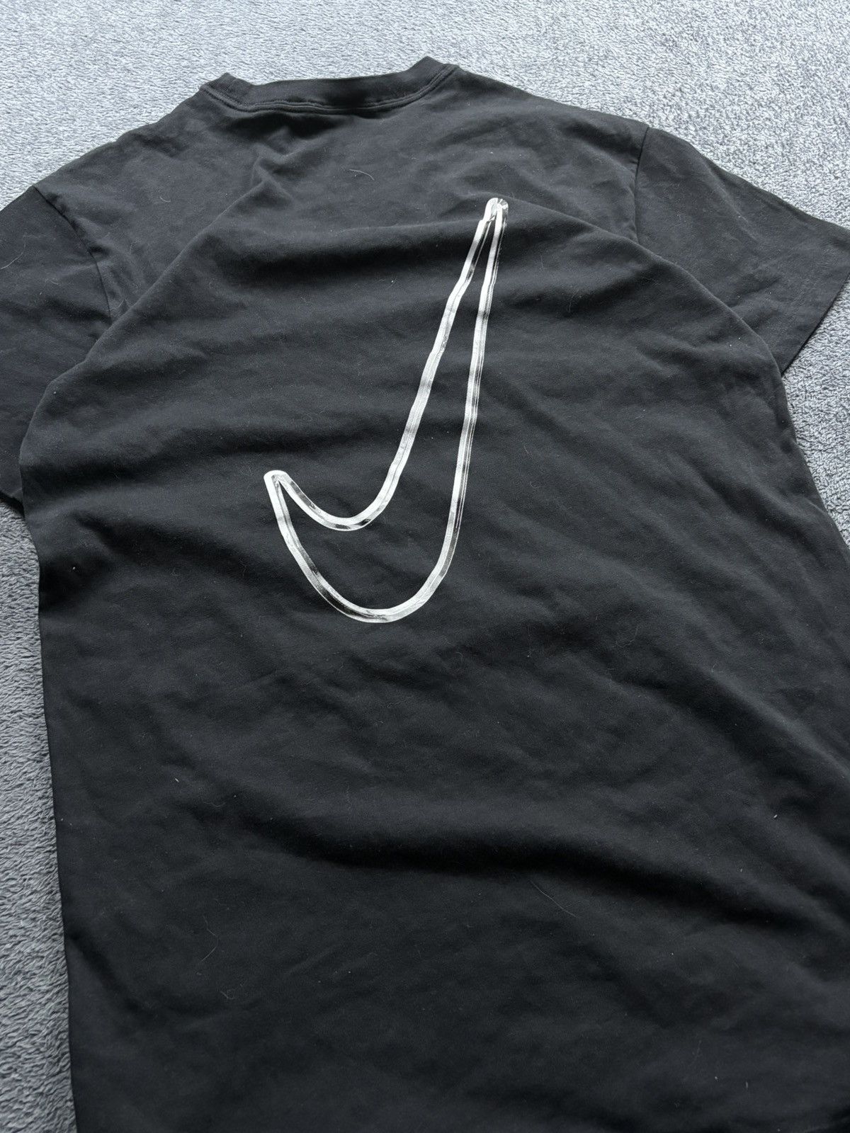 Nike 90s Vintage Nike Big Swoosh Logo Longline T-shirt Drill Size US M / EU 48-50 / 2 - 3 Thumbnail
