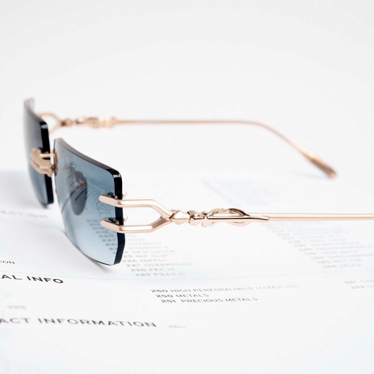 Chrome Hearts CHROME HEARTS LORDIE MATTE GOLD PLATED SUNGLASSES Size ONE SIZE - 3 Thumbnail