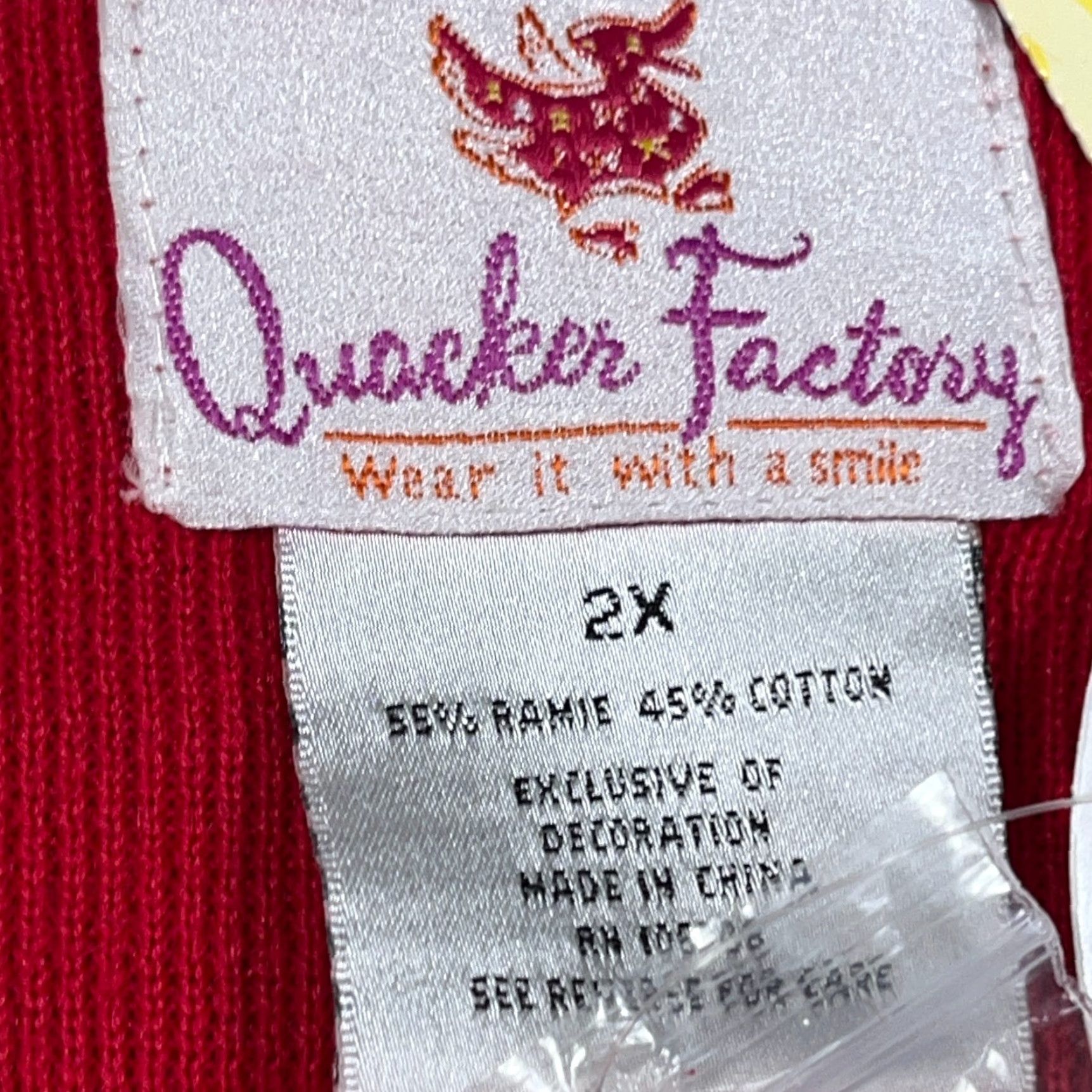 Quacker Factory Vintage Quacker Factory Sweater Women 2X Red Christmas Angels V Neck VTG Y2K Size XXL / US 16-18 / IT 52-54 - 7 Thumbnail