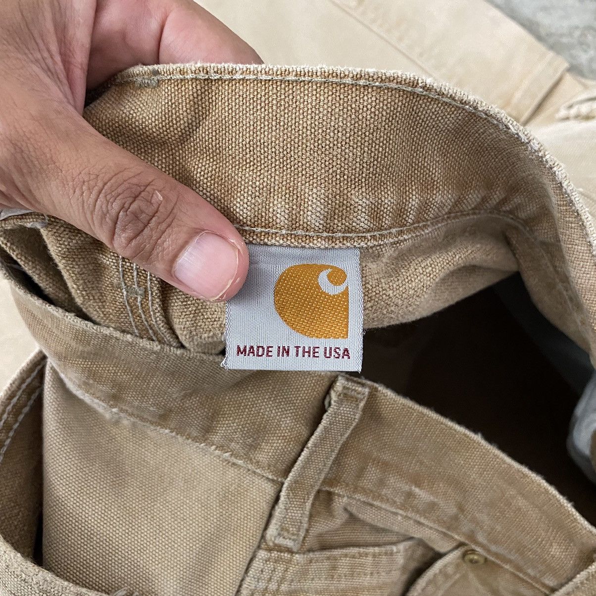 Carhartt Vintage Carhartt Double Knee Faded Tan Carpenter Pants Size US 29 - 21 Thumbnail