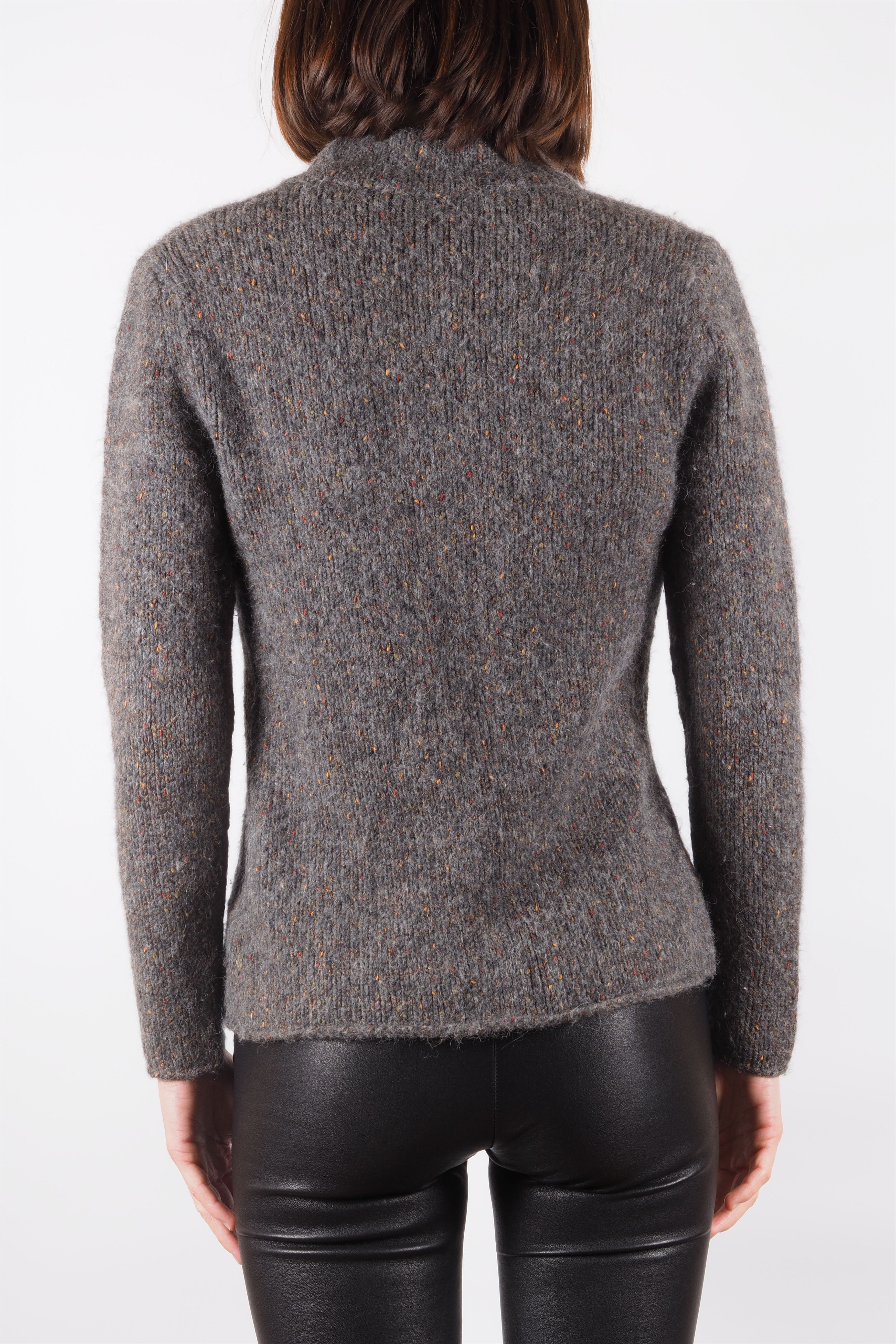 Fabiana Filippi Fabiana Filippi Gray Alpaca Knit Sweater Cardigan Size S / US 4 / IT 40 - 3 Thumbnail