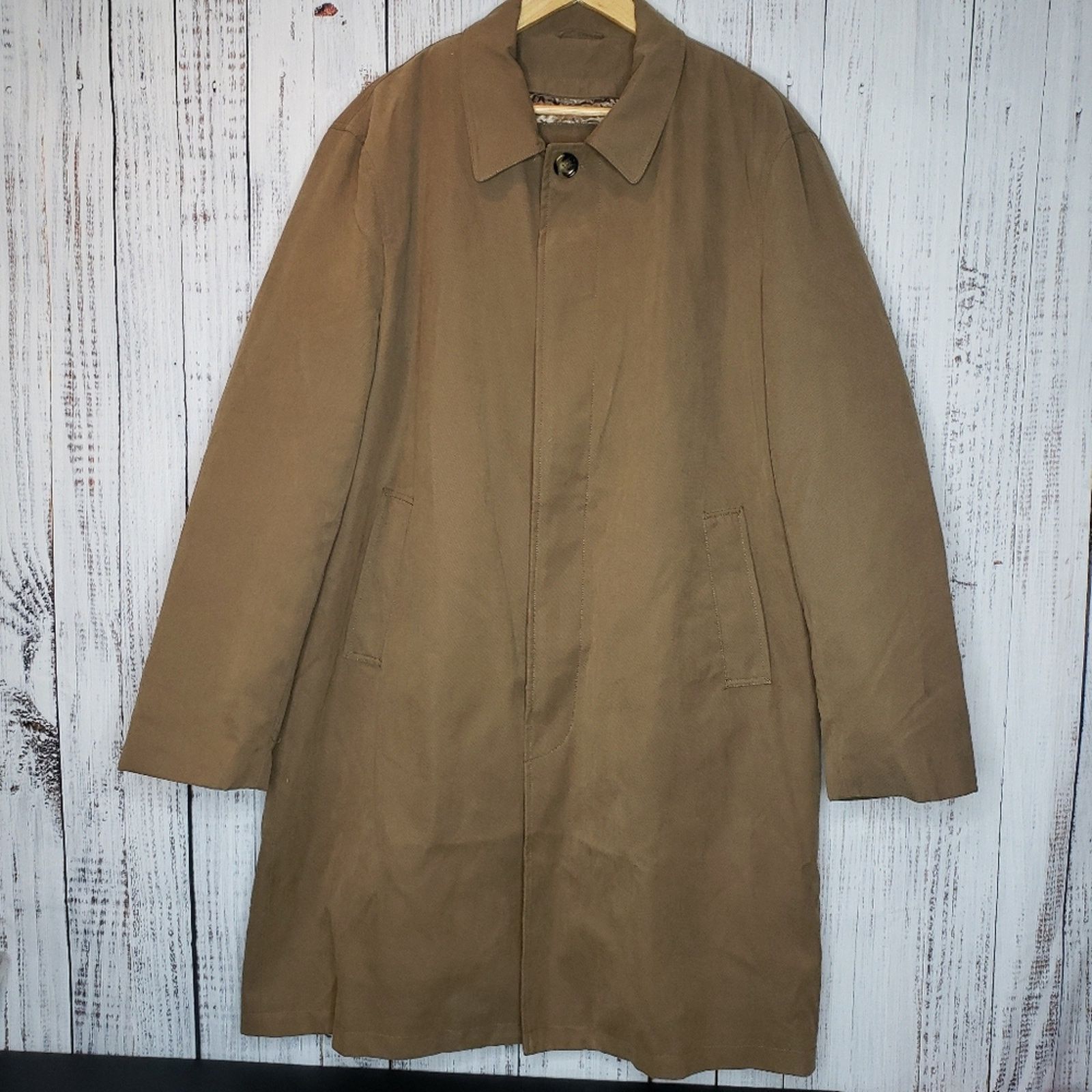 London Fog Men's Durham London Fog Trench/Rain Coat Sz 44L Quilted. Size US L / EU 52-54 / 3 - 4 Thumbnail