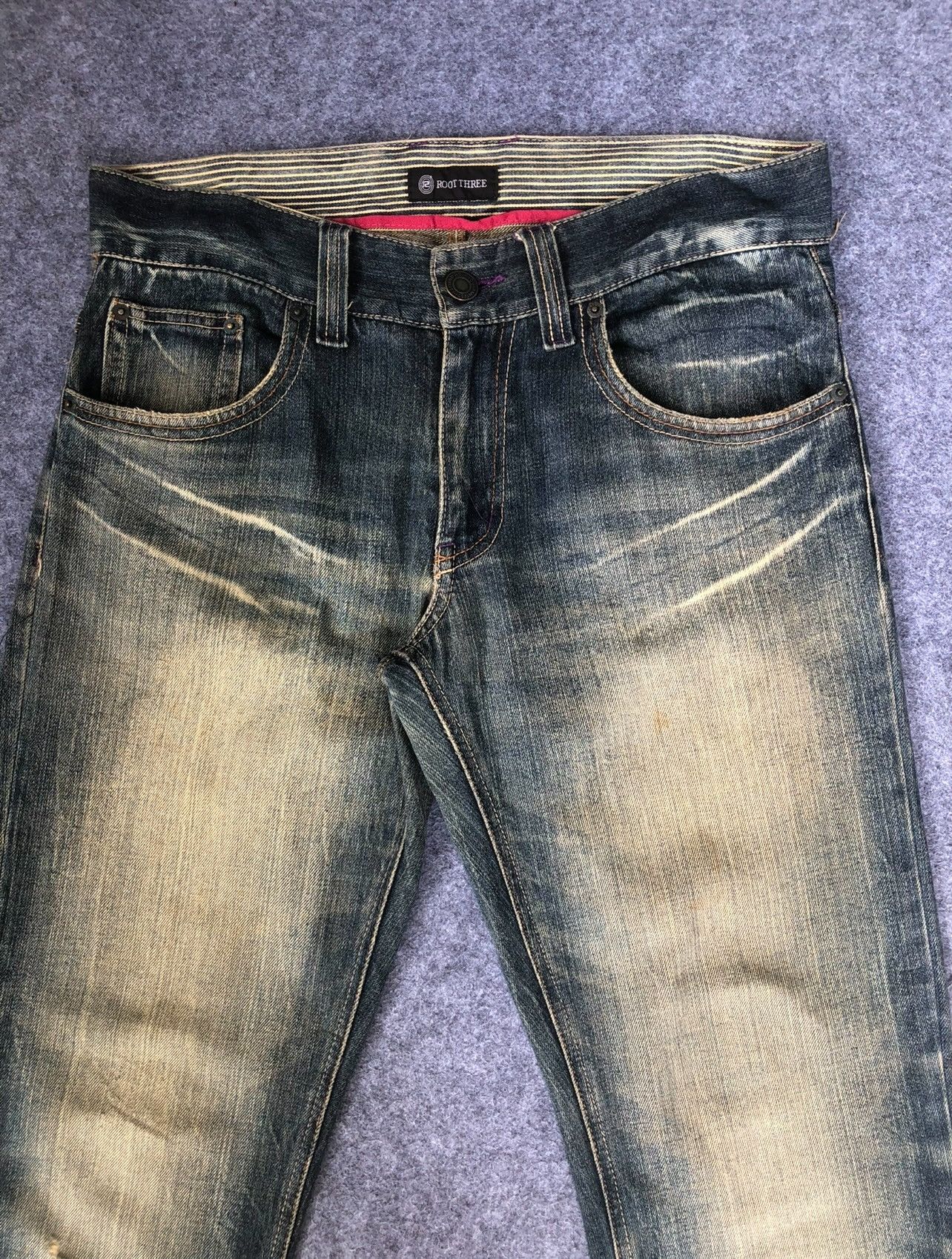 Japanese Brand Rare🔥Japanese Root Three Seditionaries Distressed Jeans Size US 34 / EU 50 - 6 Thumbnail