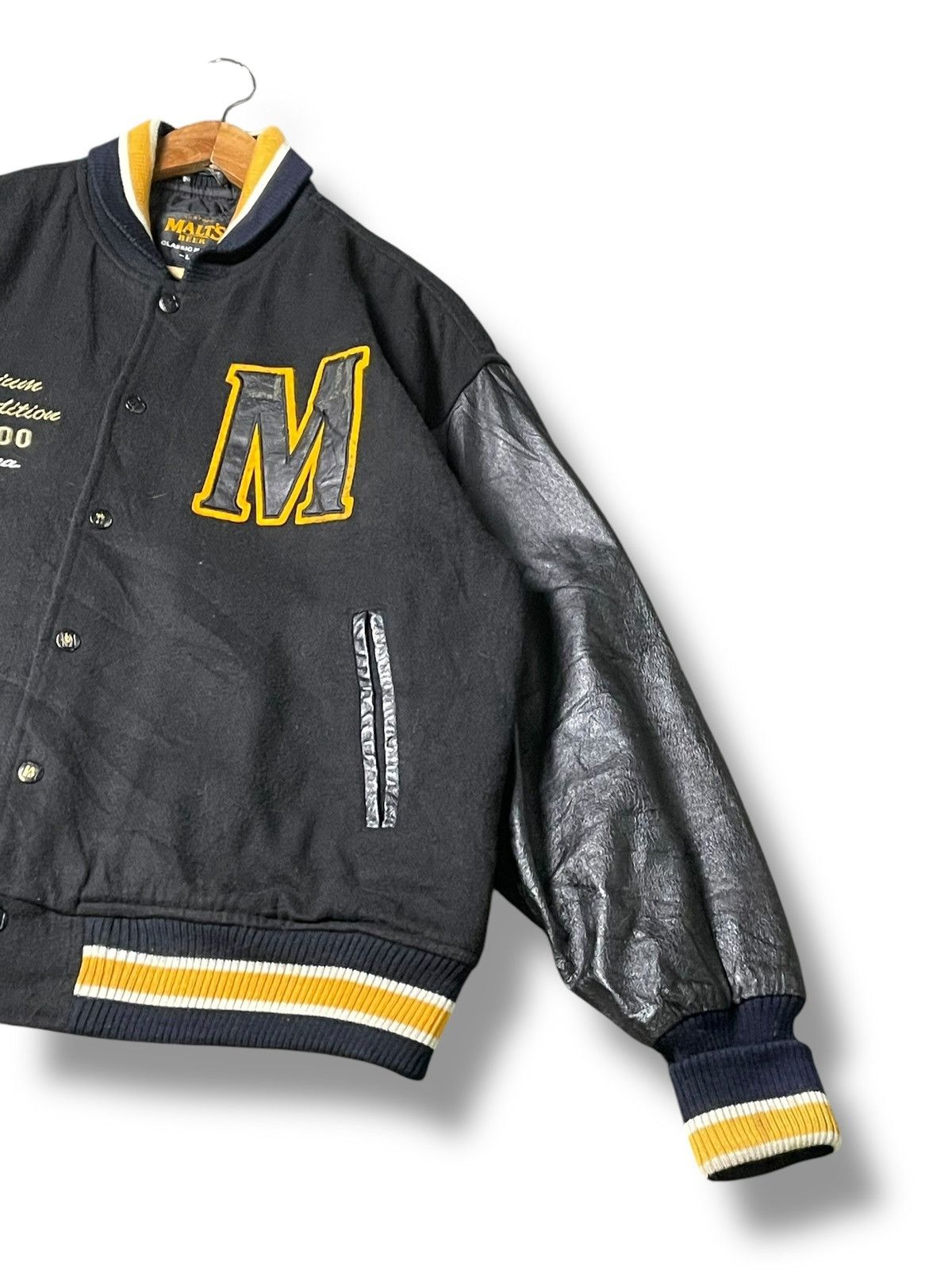 Japanese Brand Suntory Malt Beer Collage Embroidery Varsity Jacket (55) Size US L / EU 52-54 / 3 - 8 Thumbnail