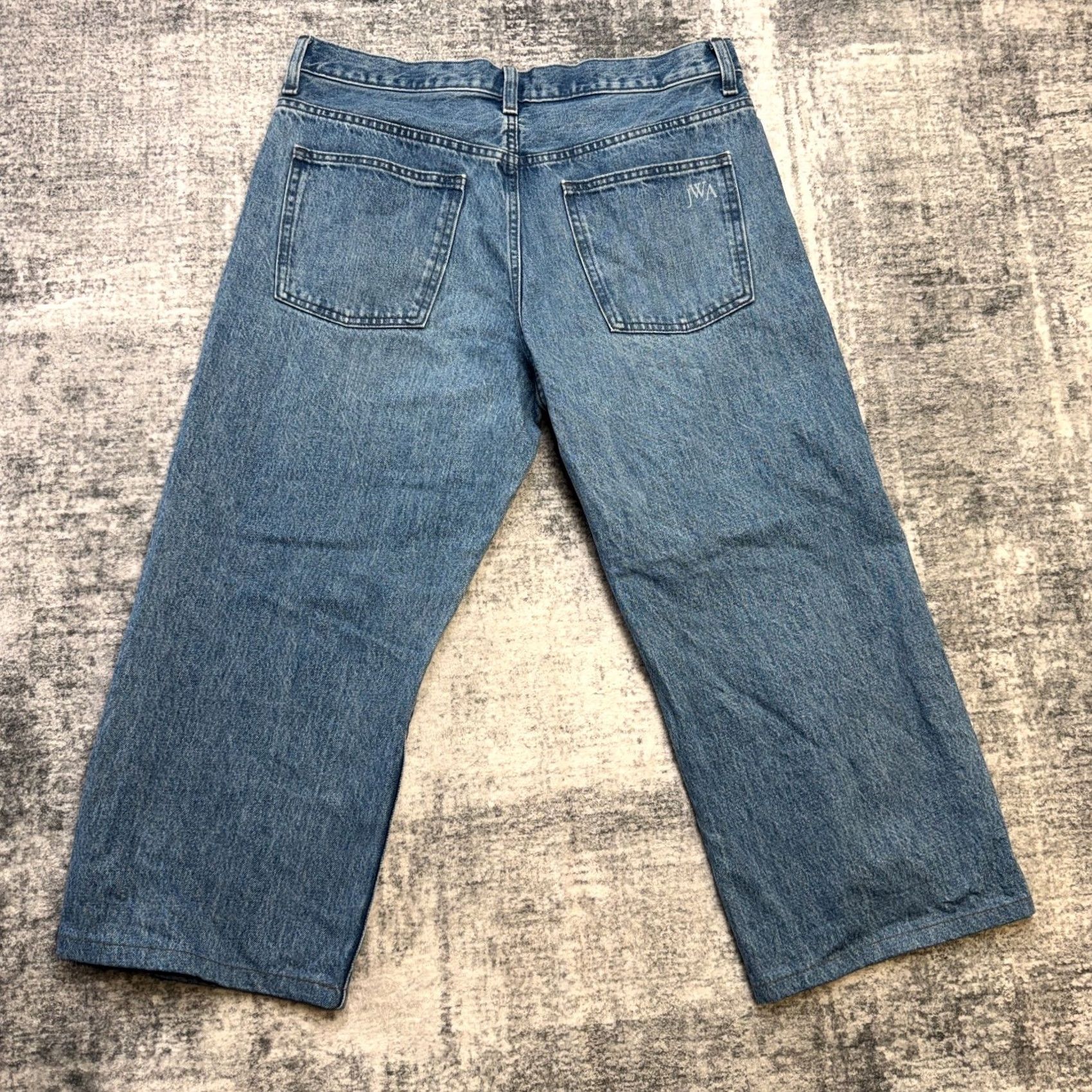 Uniqlo Uniqlo JW Anderson Jeans Womens Regular 33x23 Blue Denim Straight Relaxed 5-Pocket Design Mens Womens Boys Girls Size 24" / US 00 / IT 34 - 3 Thumbnail