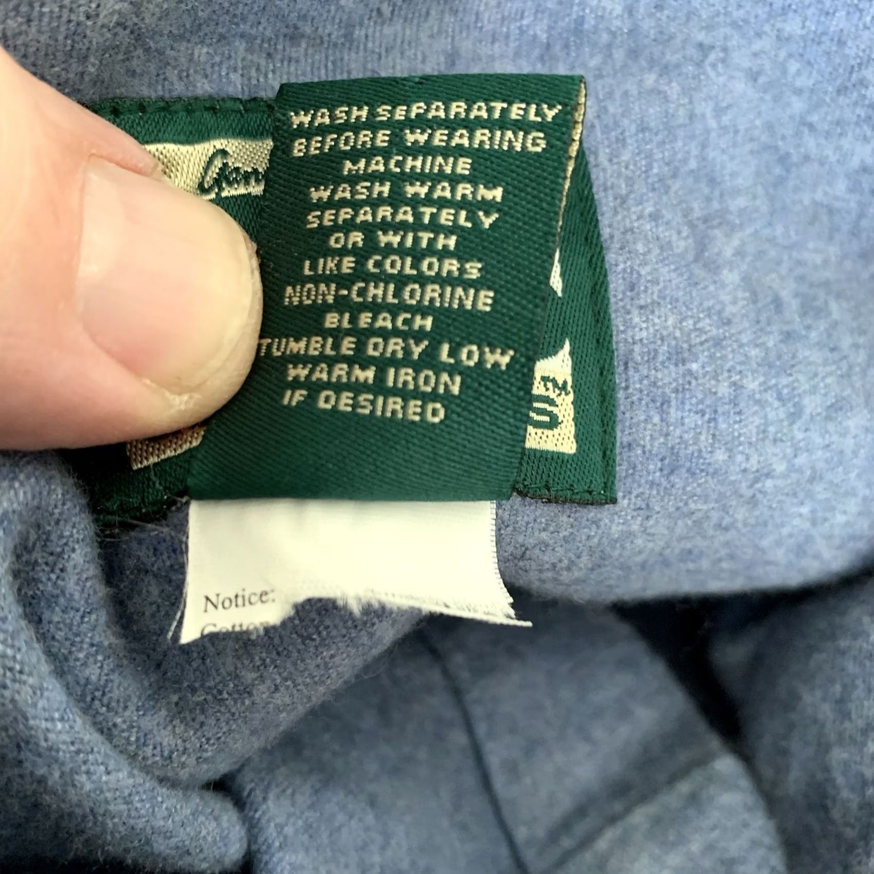 Vintage VINTAGE Gander Mountain GS Guide Series Chamois Flannel Shirt Mens LT Blue Cotton Button-Up Long Sleeve Casual Workwear Outdoor 90s Mens Size US L / EU 52-54 / 3 - 4 Thumbnail