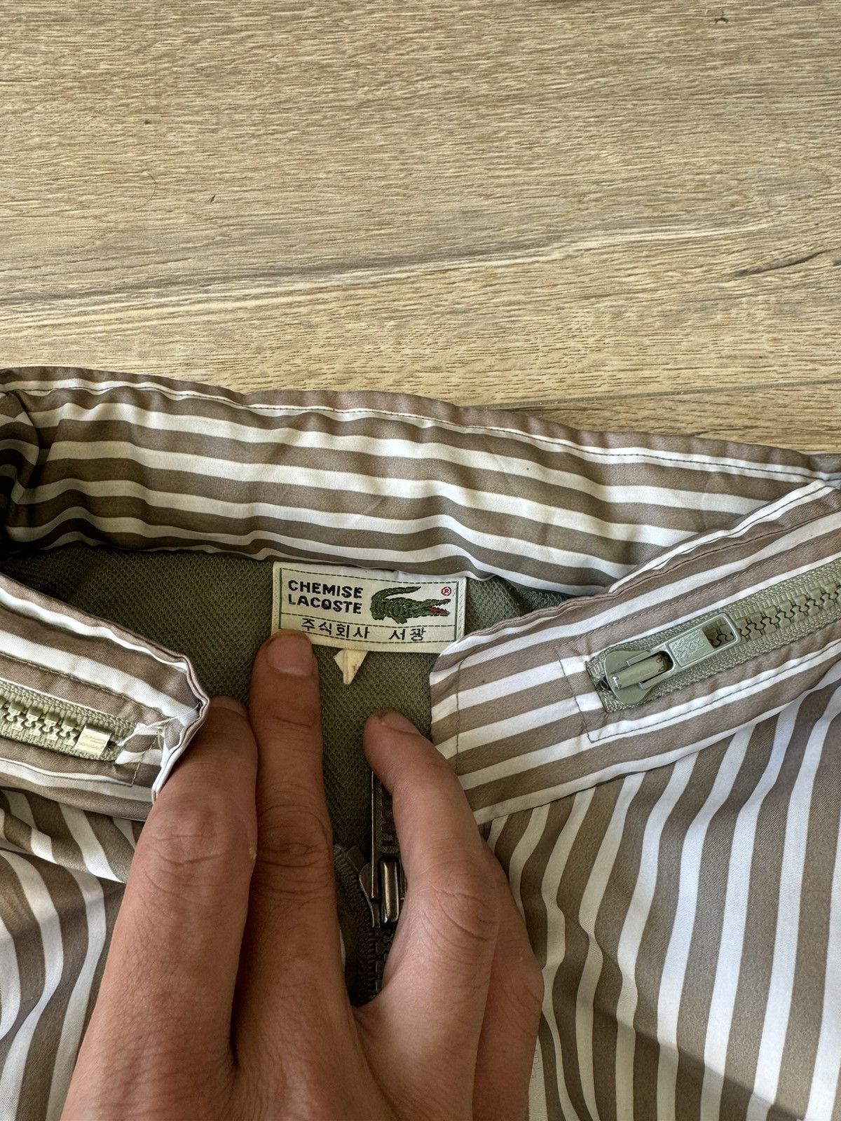 Lacoste Vintage Lacoste Striped Bomber Jacket (Korean Edition) Size US M / EU 48-50 / 2 - 2 Thumbnail