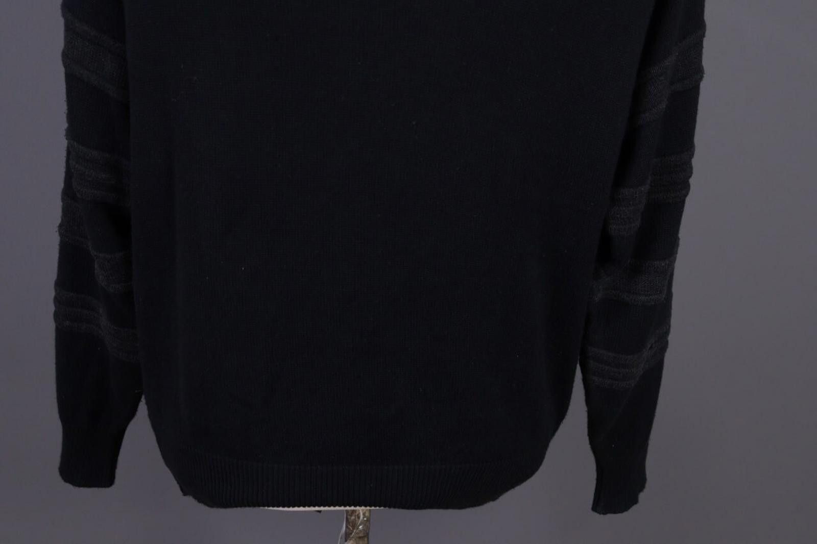Carlo Colucci Carlo Colucci Black Striped Designer Sweater Size 50 Size US M / EU 48-50 / 2 - 11 Thumbnail