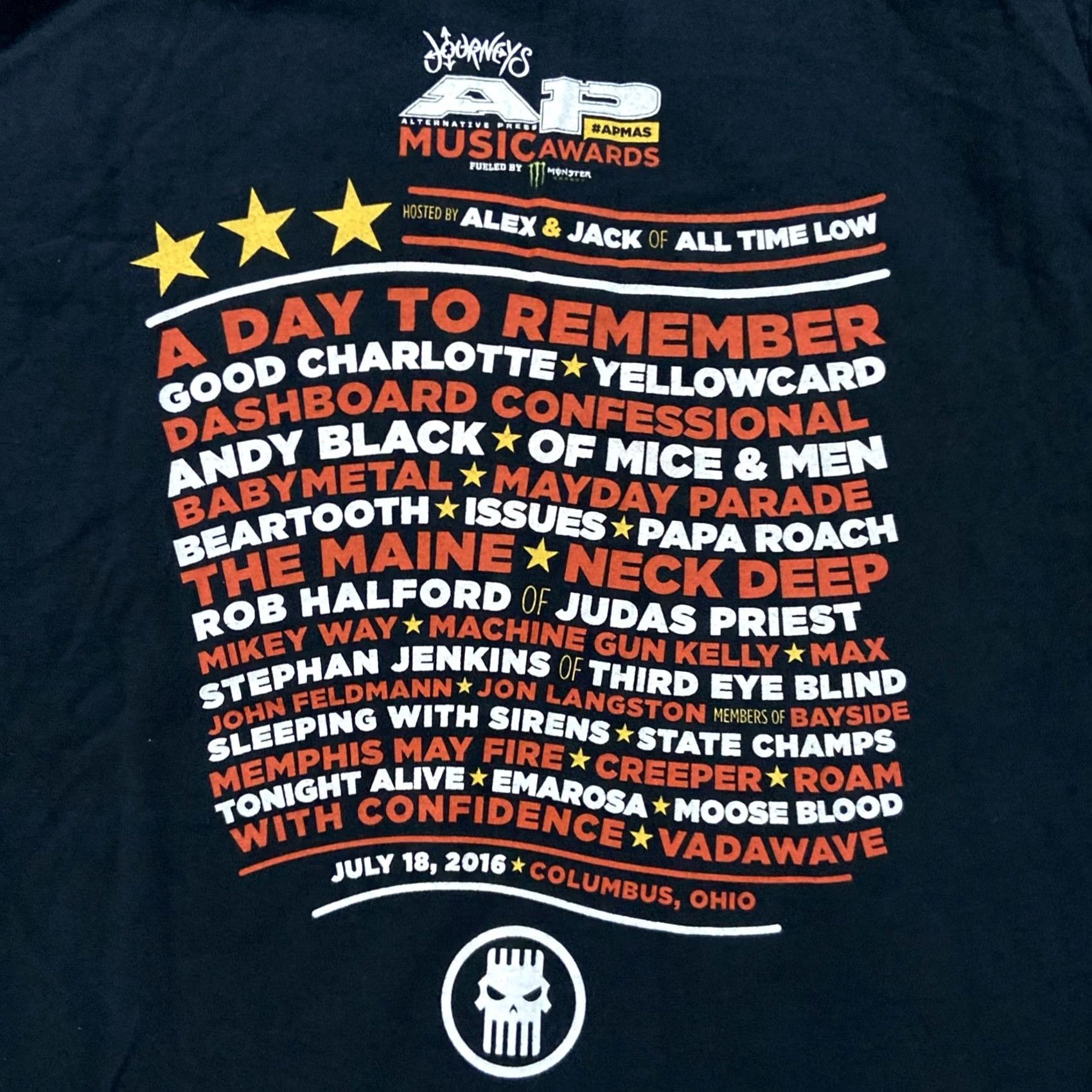 Gildan APMAs 2016 Band T-Shirt Good Charlotte L Black Unisex Adults Short Sleeve Crew Neck Double-Sided Music Shirt Size US L / EU 52-54 / 3 - 7 Thumbnail