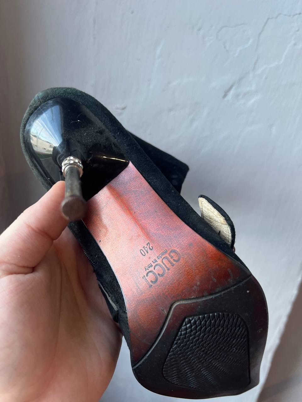 Gucci 1960/70 GUCCI MADE IN ITALY BLACK SUEDE BOOTS HEELS SIZE 38 Size US 8 / IT 38 - 11 Thumbnail