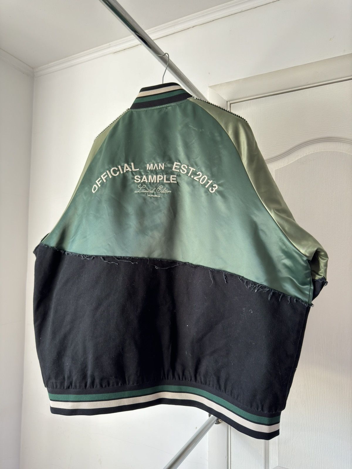 Vintage Varsity SATIN AND TWILL SPLICED BOMBER Size US XL / EU 56 / 4 - 7 Thumbnail