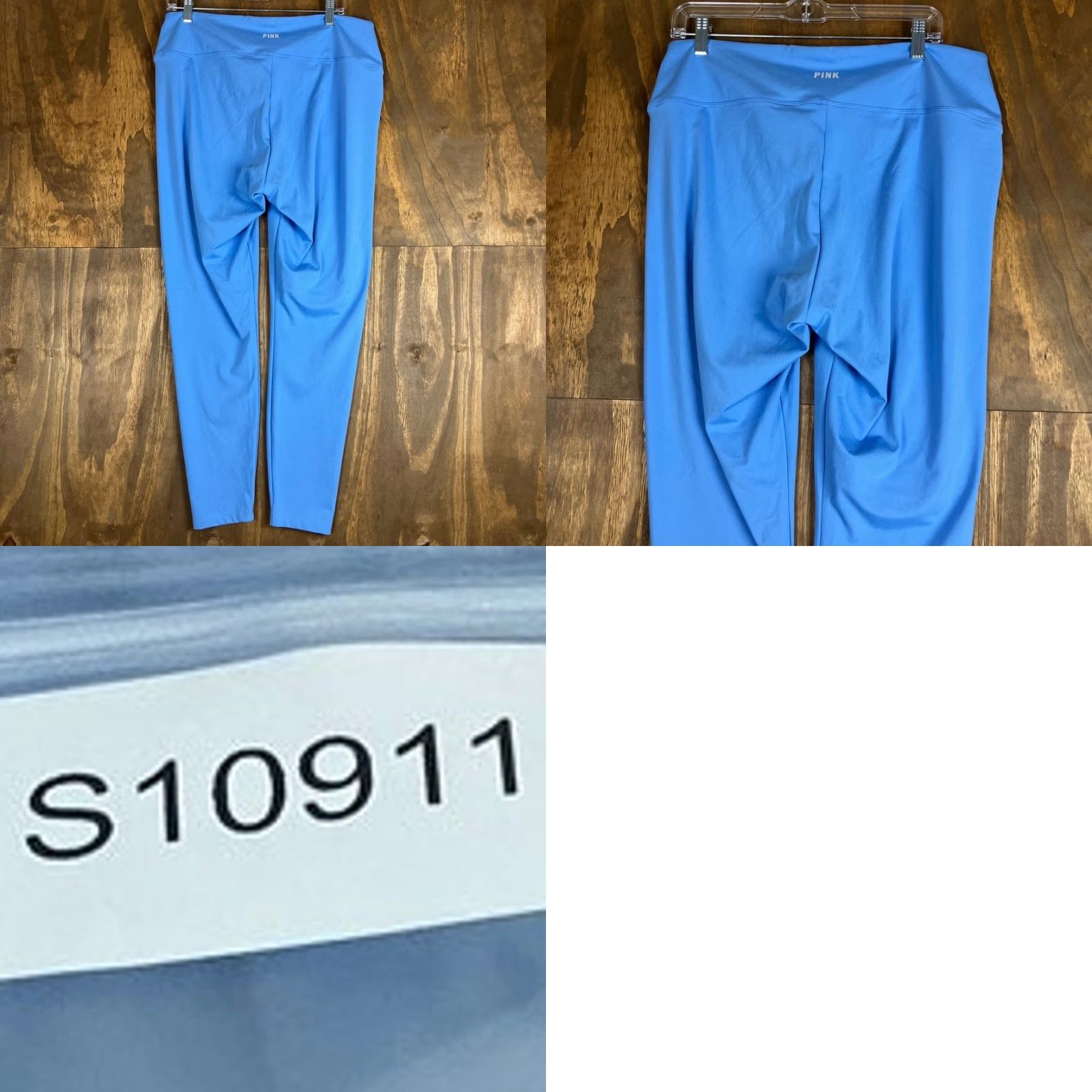 Pinko PINK Active Womens Leggings Blue Adjustable Ruched Front Skinny Stretch XXL Pants Athletic Women Size 24" / US 00 / IT 34 - 8 Thumbnail