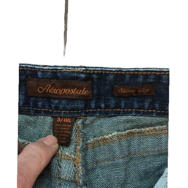 Vintage Aéropostale Women's Skinny Jeans Size 9/10L Blue Stretch Mid-Rise 31 Inch Inseam Denim Size 30" / US 8 / IT 44 - 5 Thumbnail