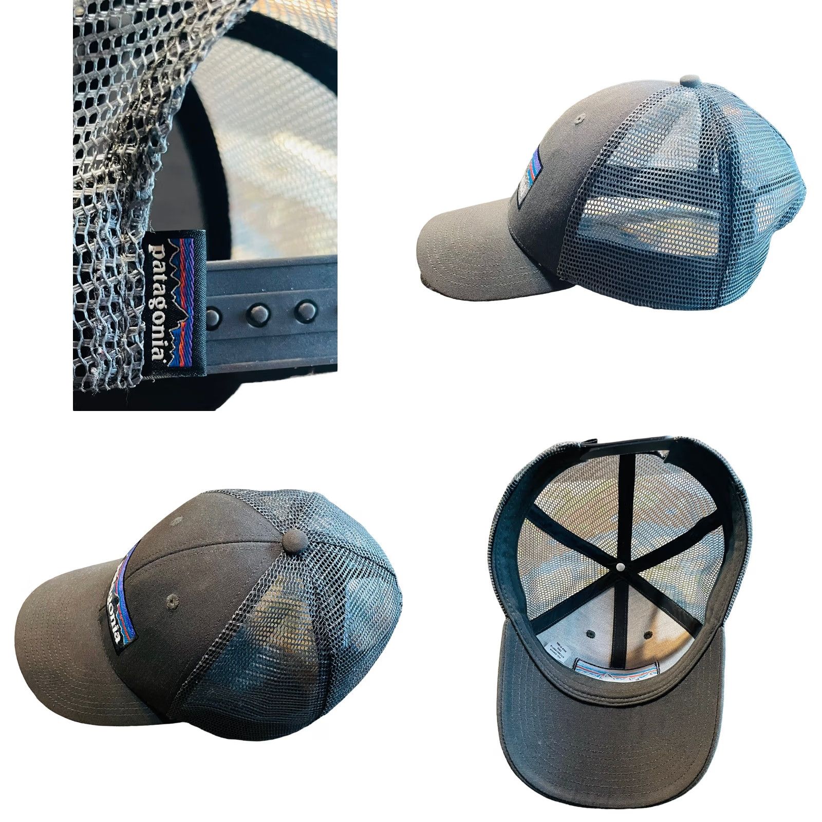 Patagonia Patagonia P-6 Trucker Baseball Hat Cap Tenapede Grey Men’s Adjustable Snapback Baseball Cap Mens Casual Travel Workwear Classic Size ONE SIZE - 8 Thumbnail