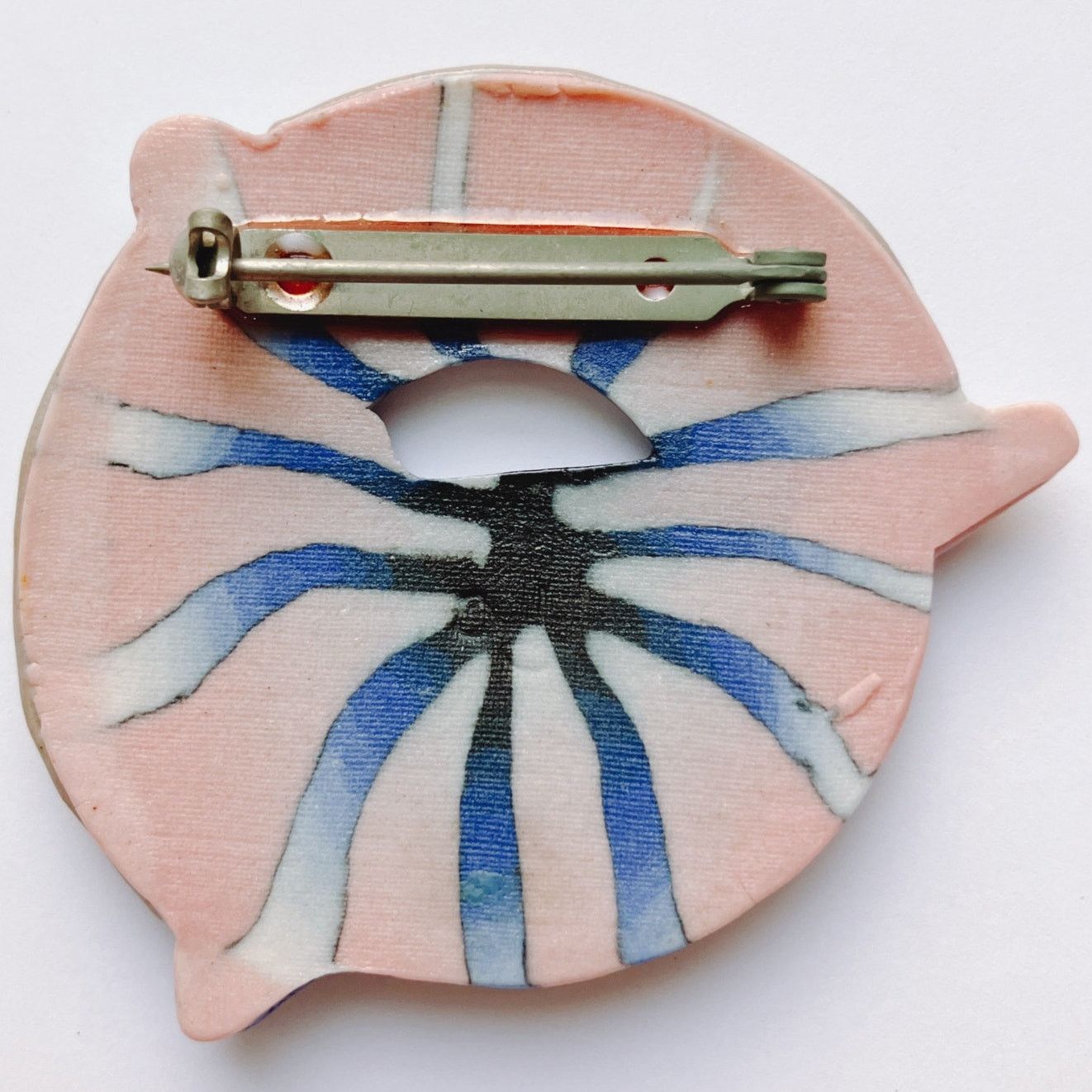 Vintage VTG 1980s Ceramic Enamel Geometric Postmodern Brooch Size ONE SIZE - 8 Thumbnail