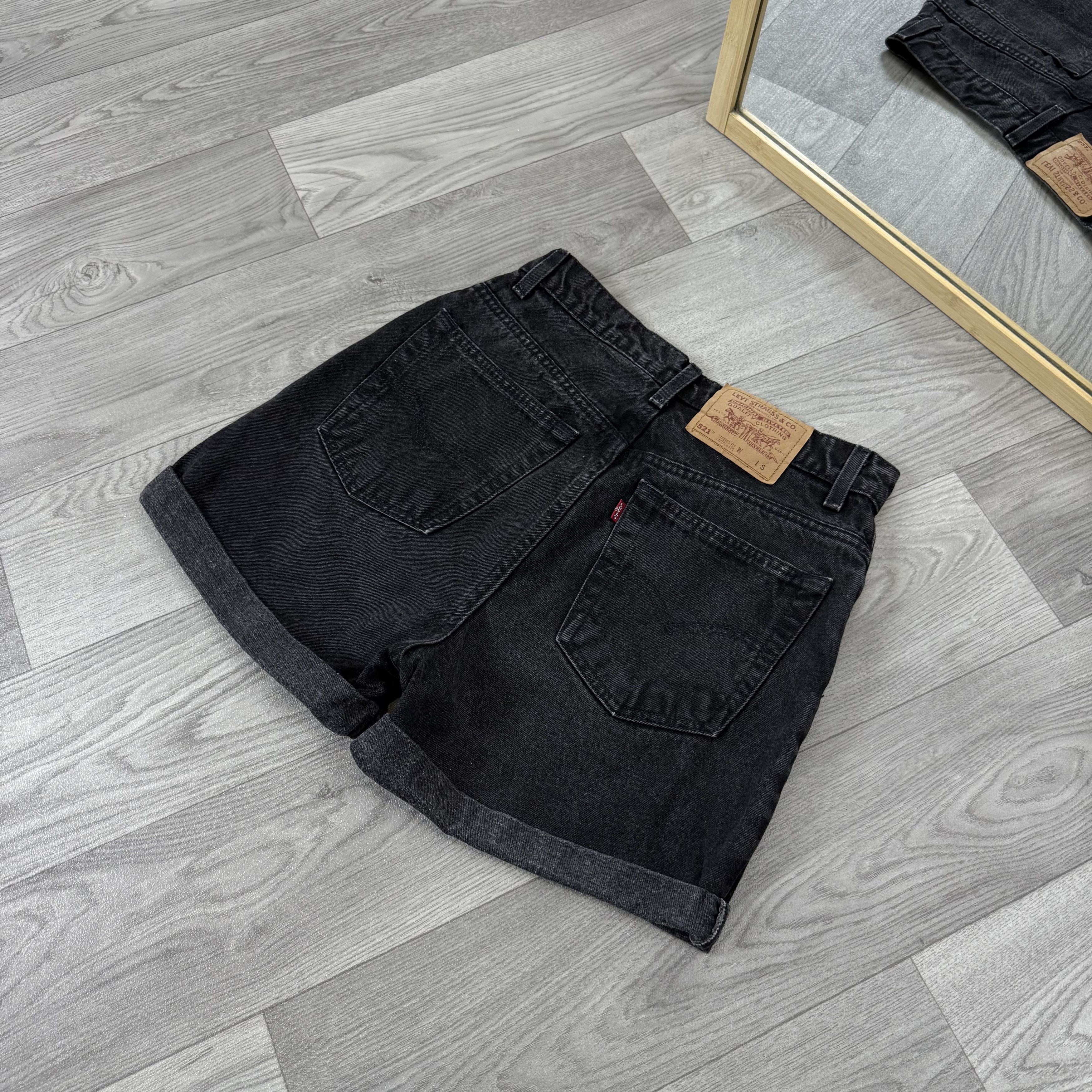 Levi's Vintage Levi's 521 Women's Grey High Rise Denim Mini Shorts Size 26" / US 2 / IT 38 - 5 Thumbnail