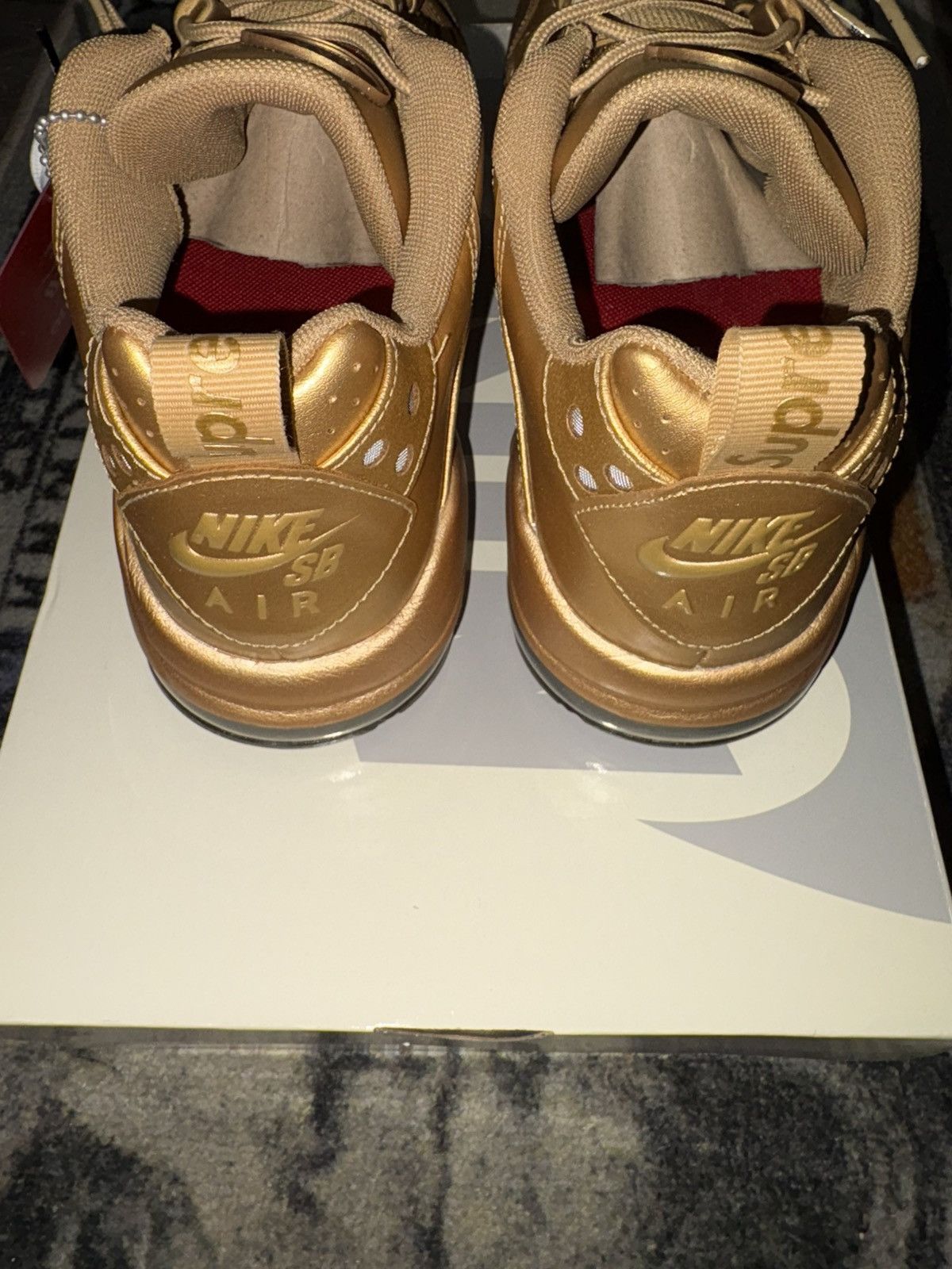 Nike × Supreme Supreme SB Air Max 2 CB ‘94 Low Supreme Metallic Gold Size US 11.5 / EU 44-45 - 4 Thumbnail