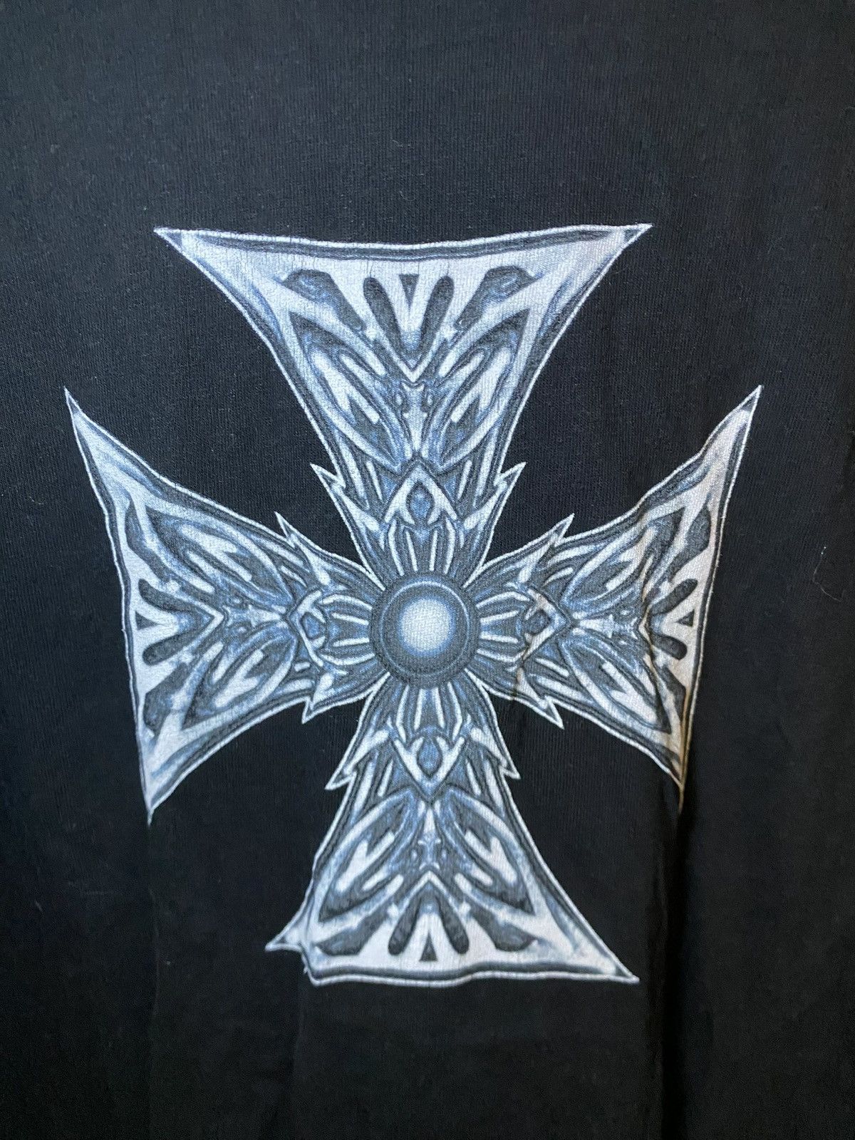 Vintage Vintage fancy Iron Cross graphic longsleeve t-shirt Size US XL / EU 56 / 4 - 5 Thumbnail