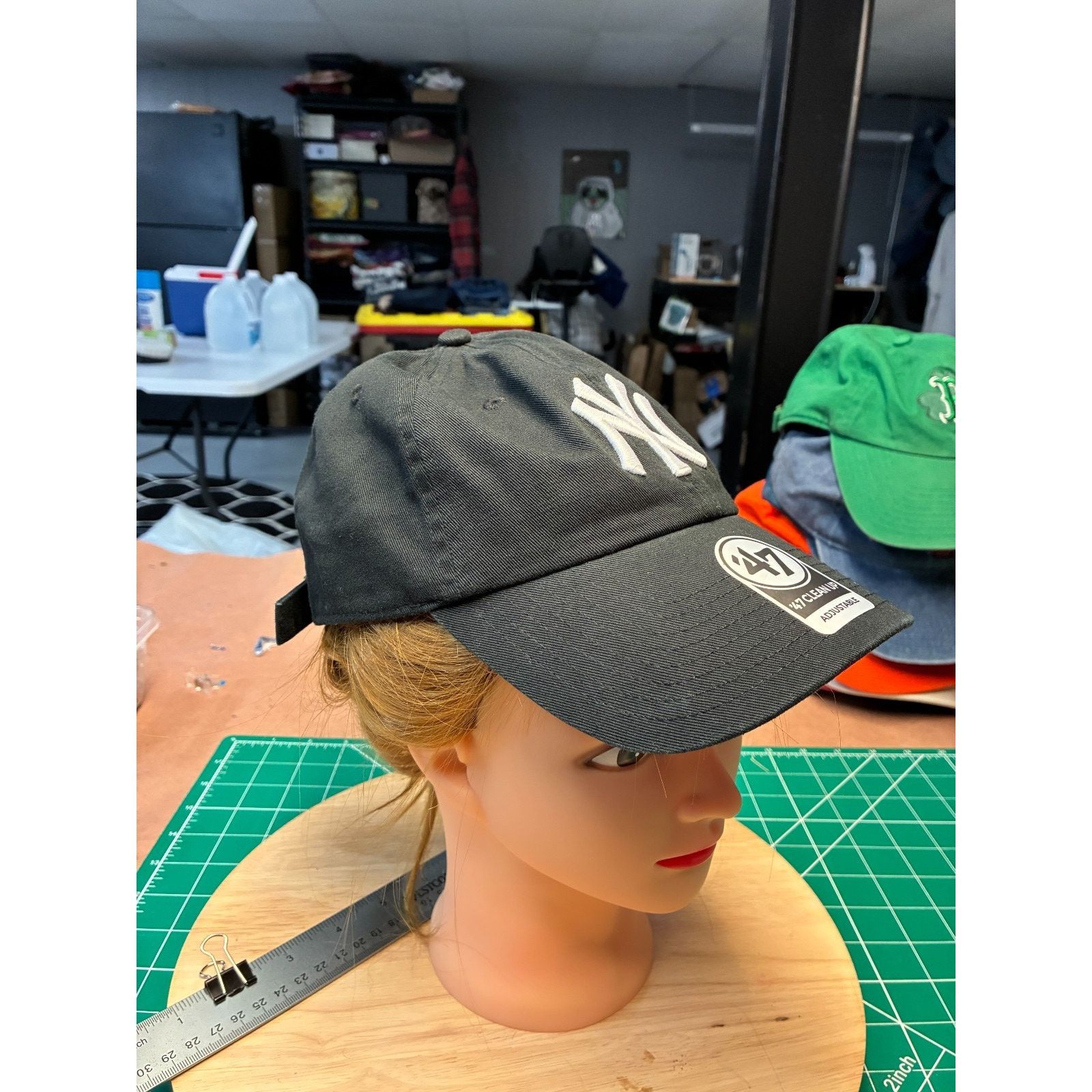 47 Brand ’47 Brand New York Yankees Hat Clean Up Adjustable Black Red Size ONE SIZE - 9 Thumbnail